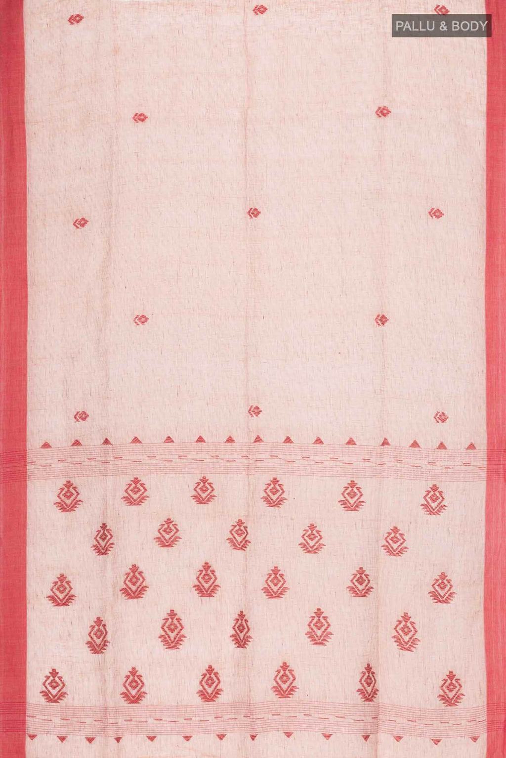 Beige Linen Saree