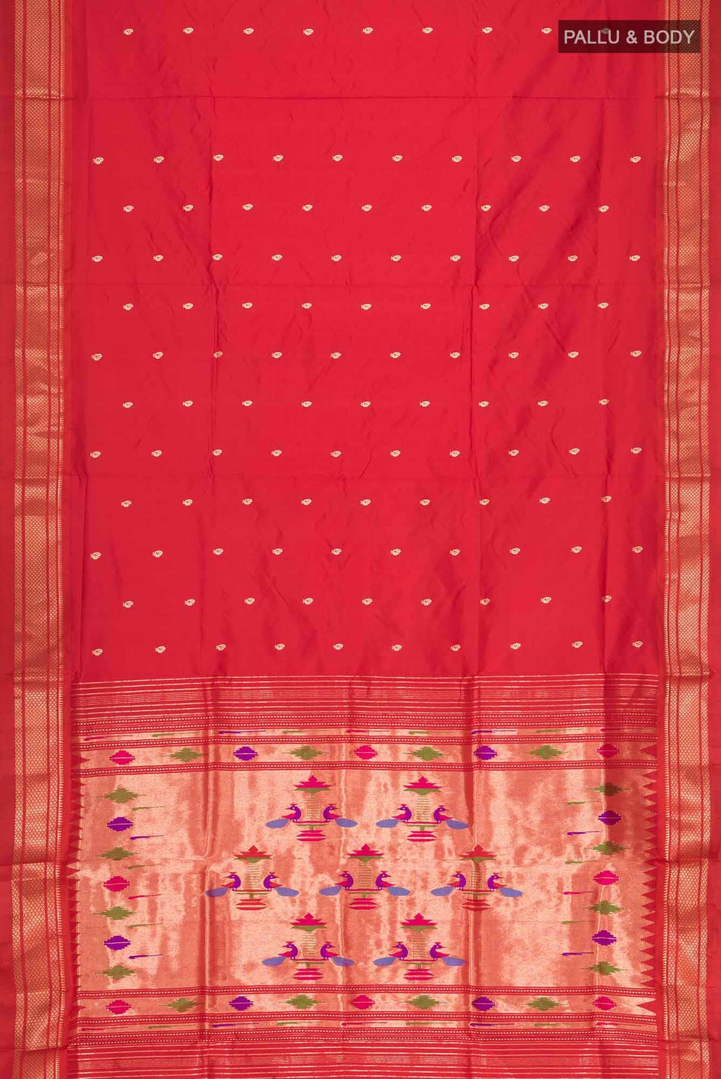 Red Paithani Silk Saree