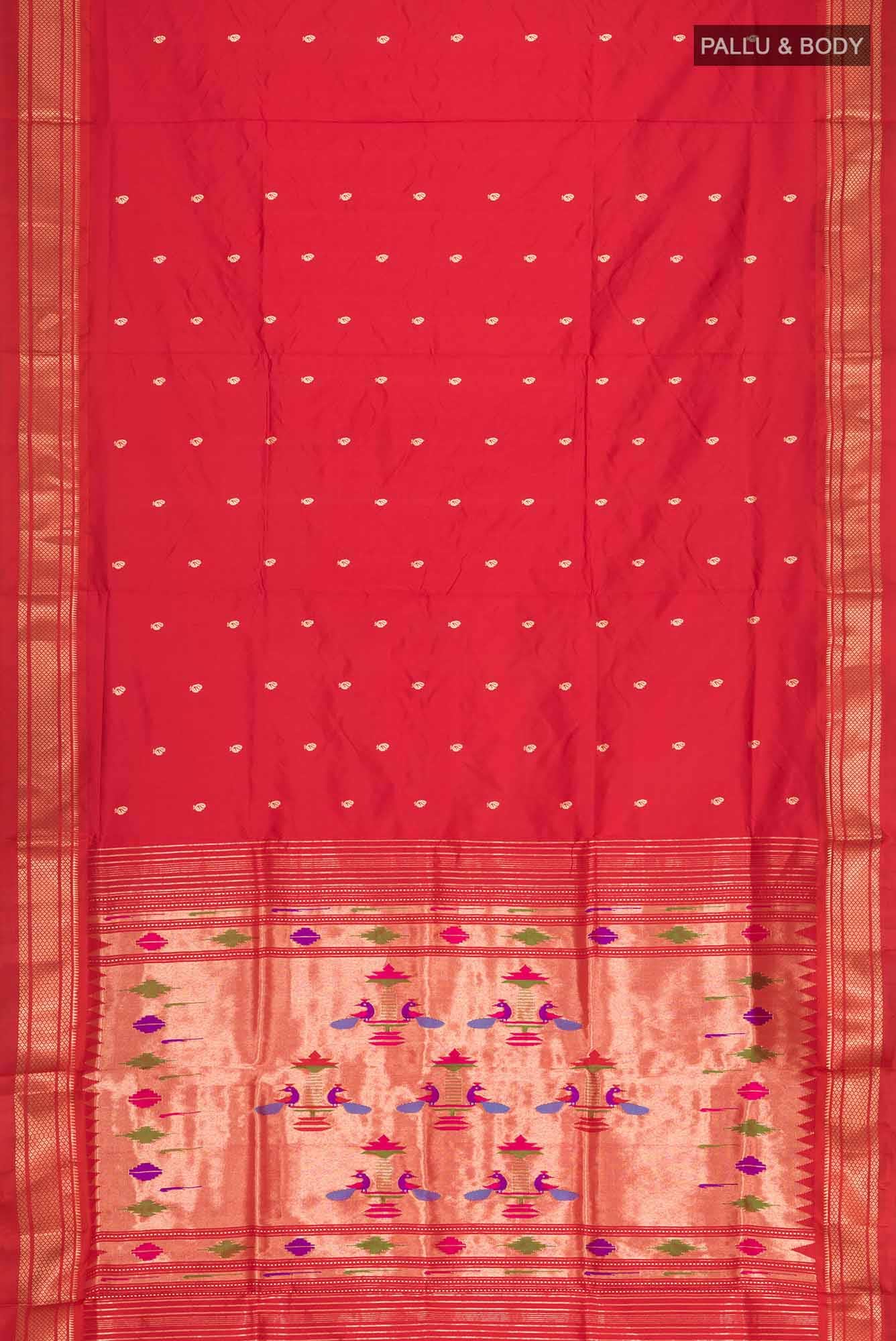 Red Paithani Silk Saree