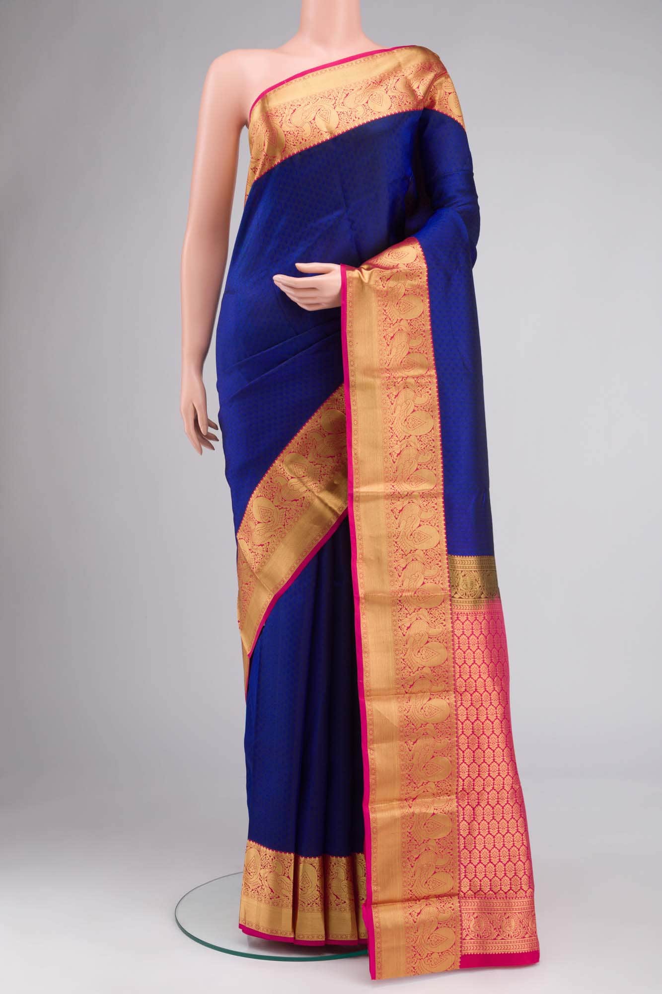 Blue Kanchipuram Silk Saree