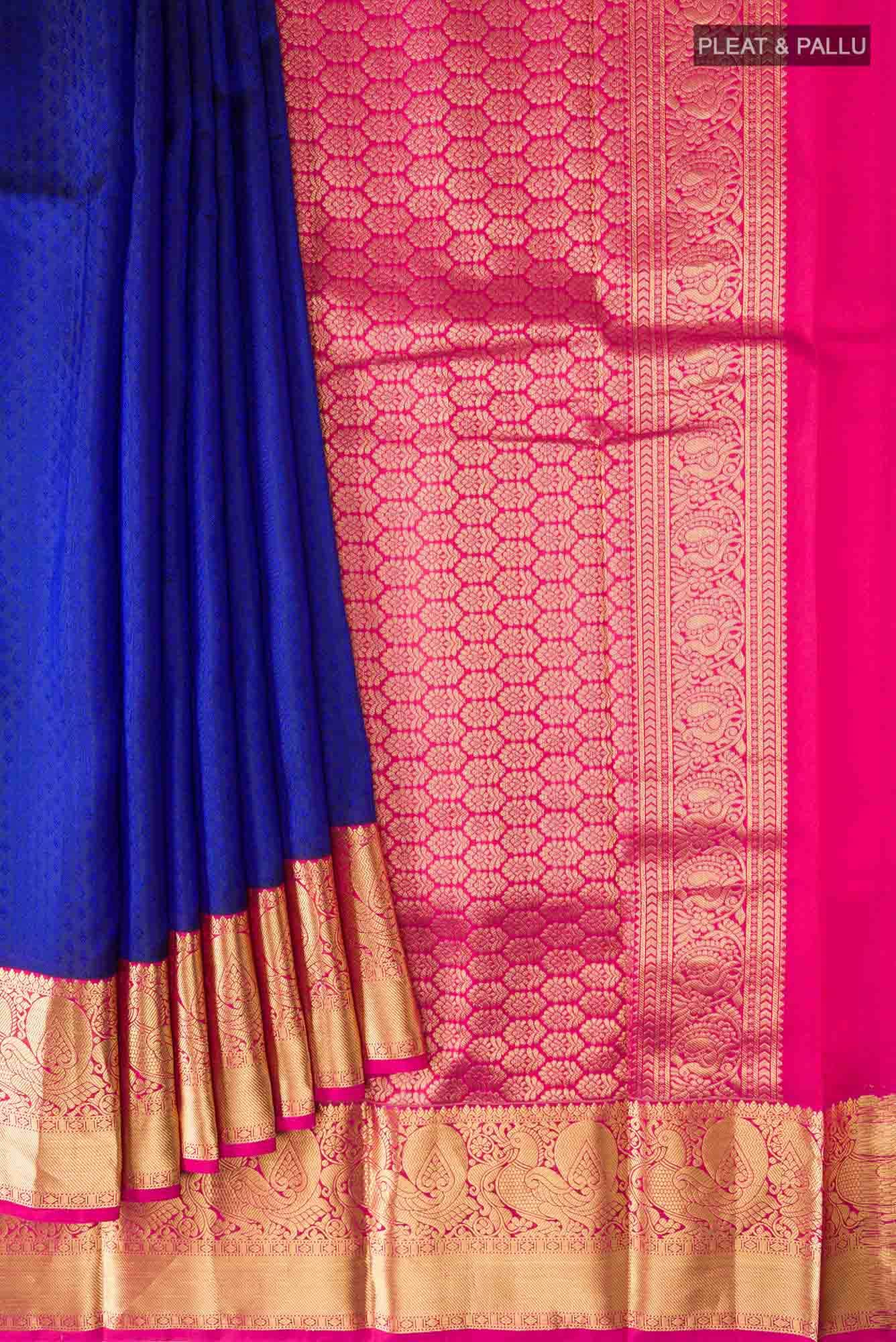 Blue Kanchipuram Silk Saree