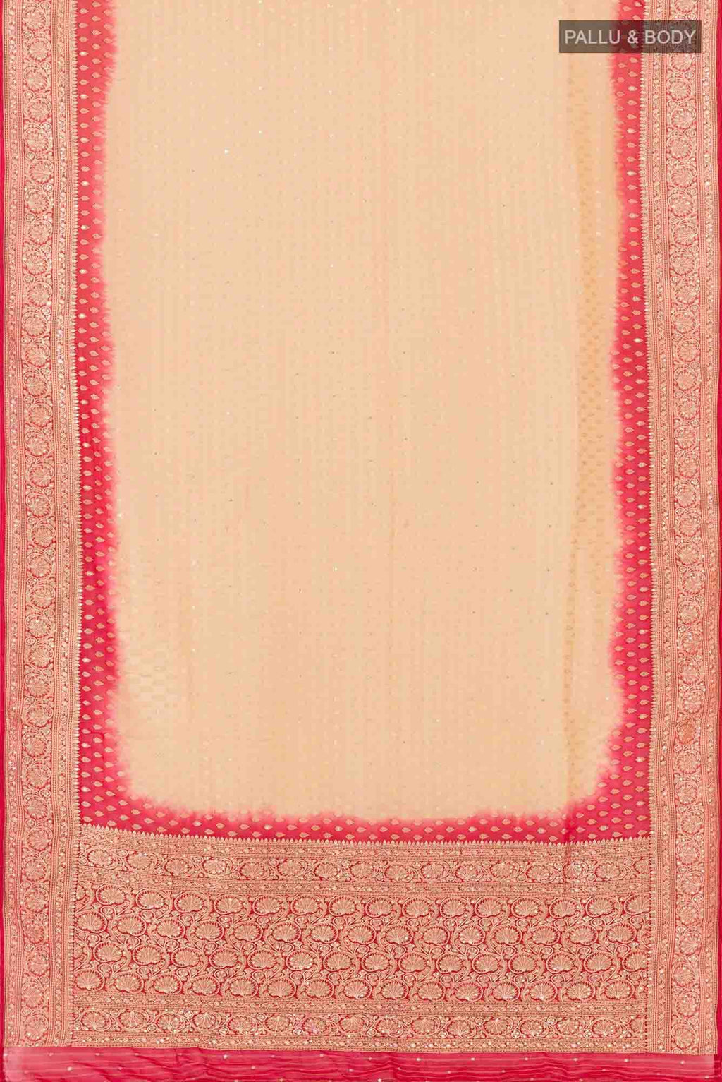 Beige Georgette Saree
