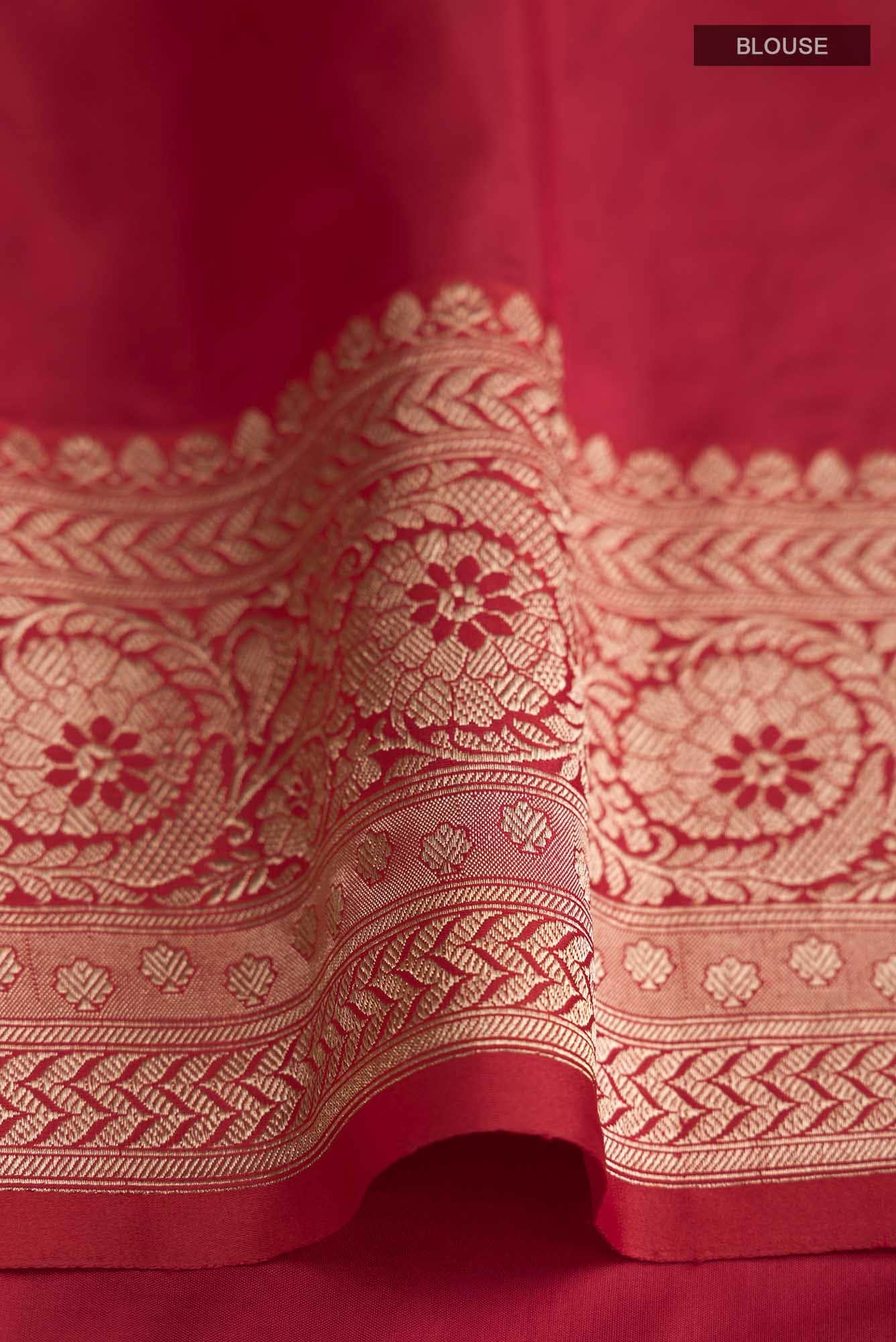 Beige Banarasi Katan Silk Saree
