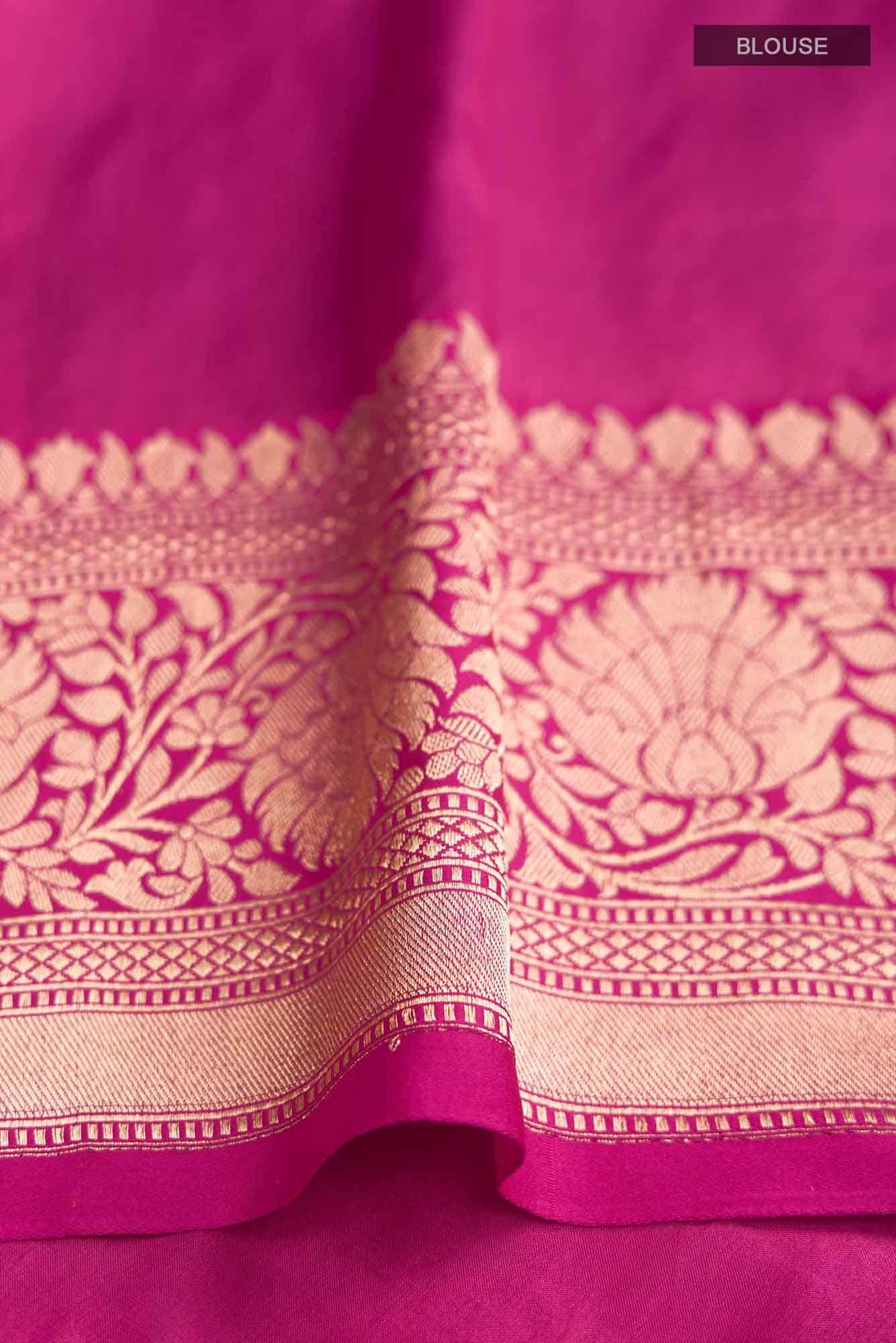 Blue Banarasi Katan Silk Saree