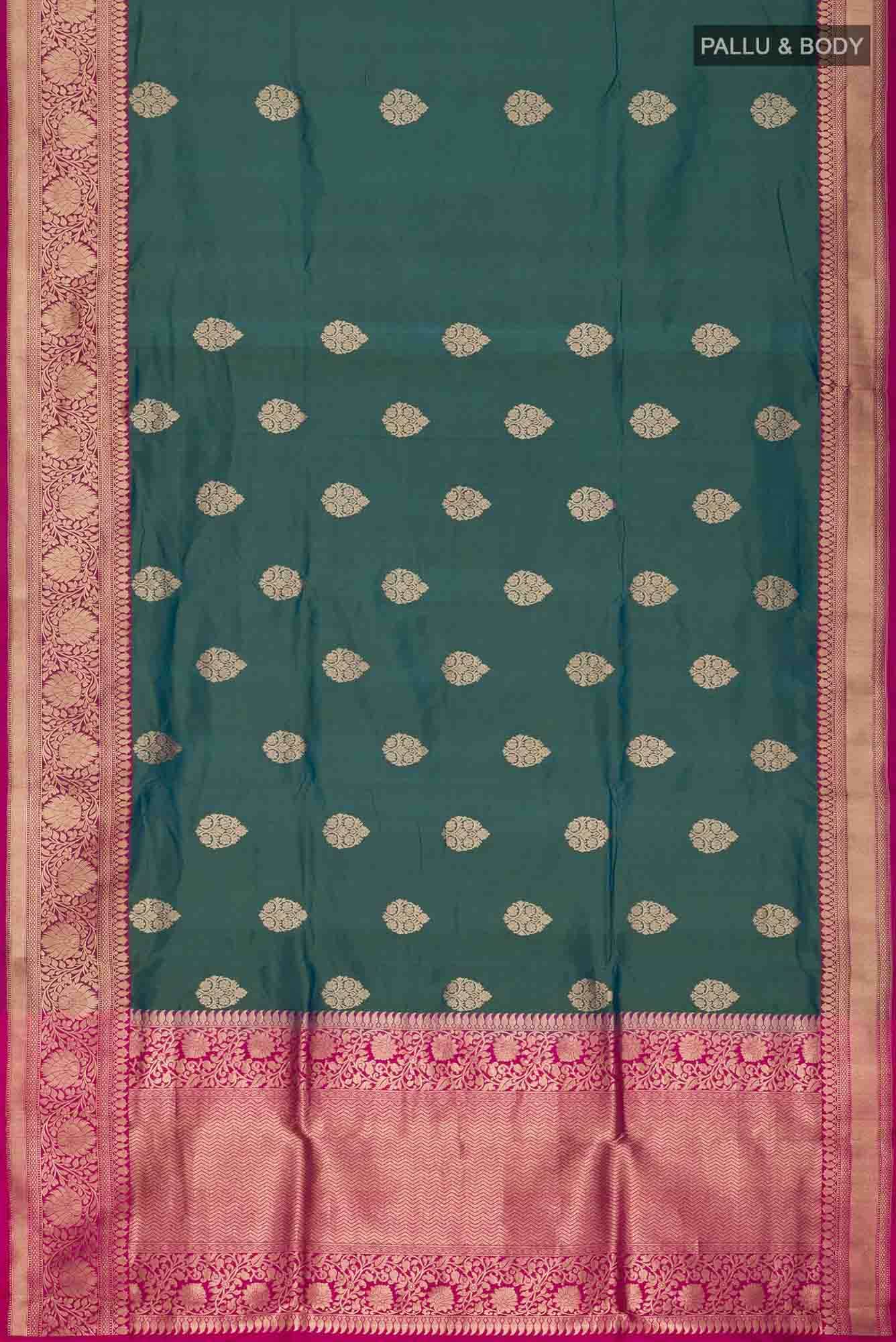 Blue Banarasi Katan Silk Saree