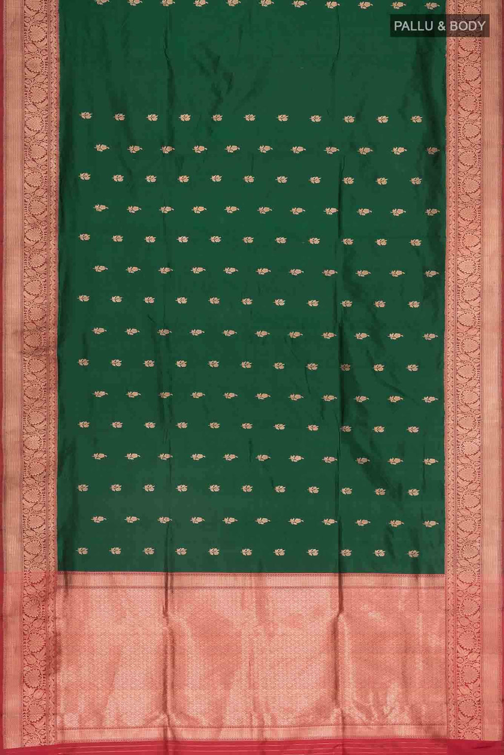 Green Banarasi Katan Silk Saree