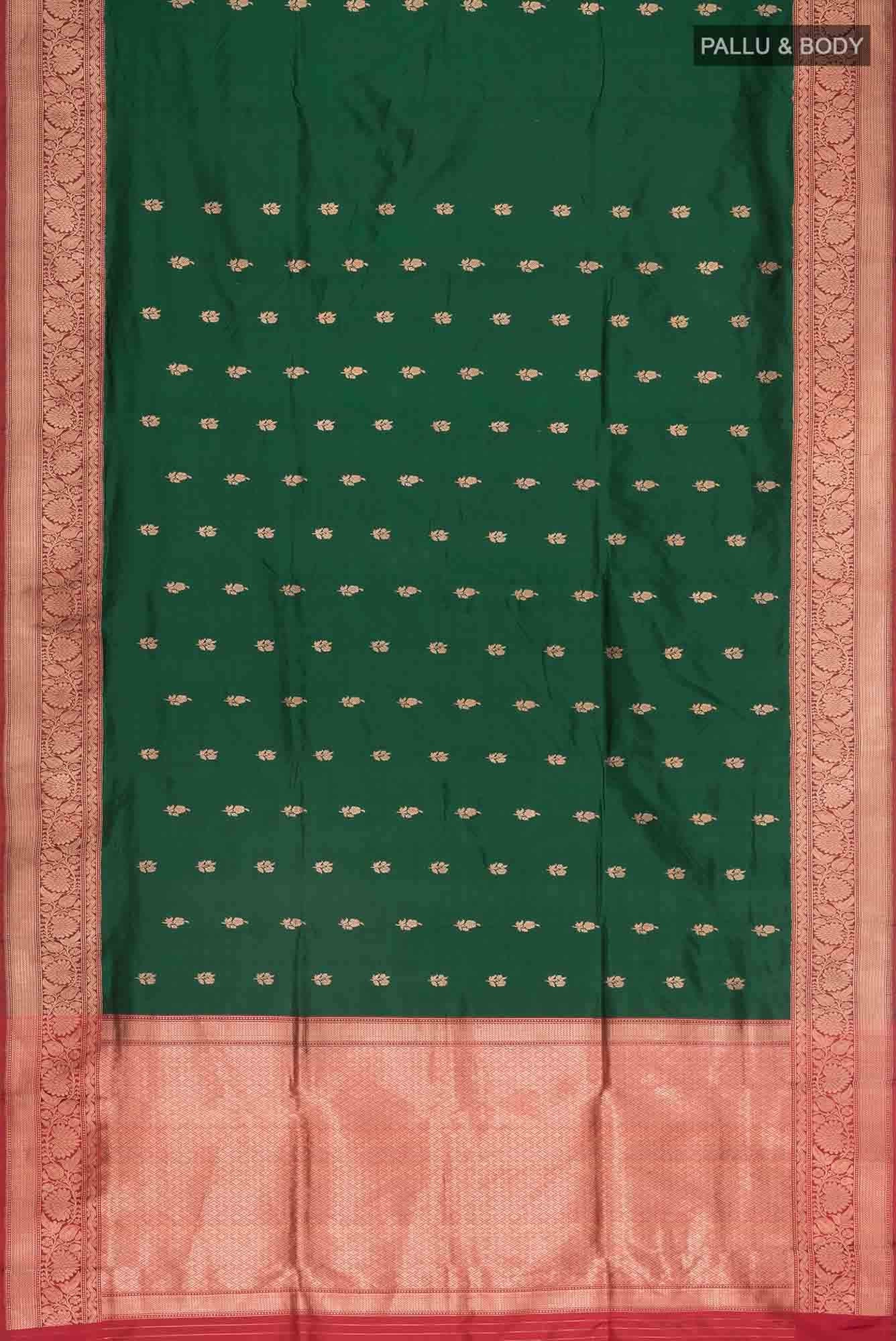 Green Banarasi Katan Silk Saree