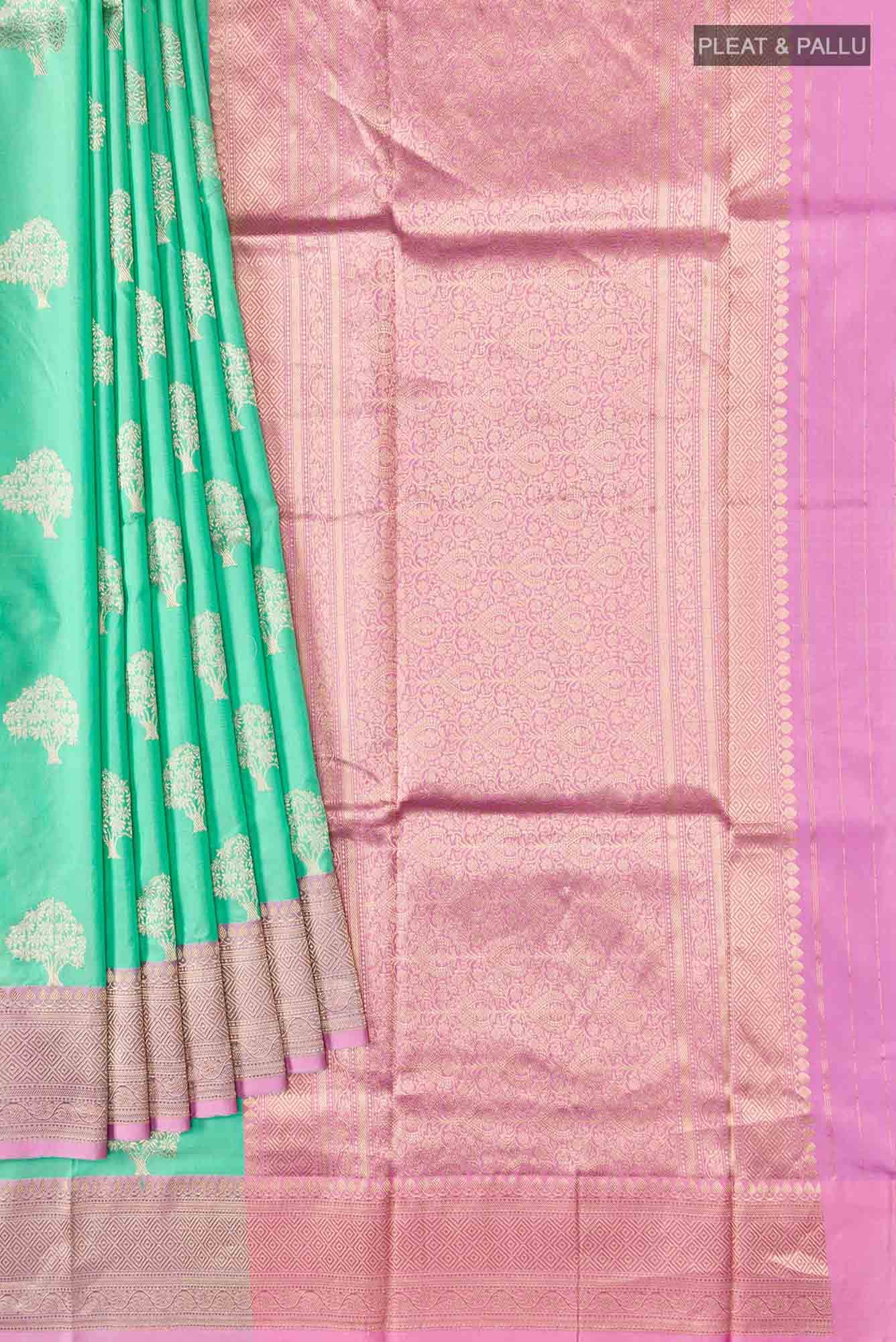 Green Banarasi Katan Silk Saree