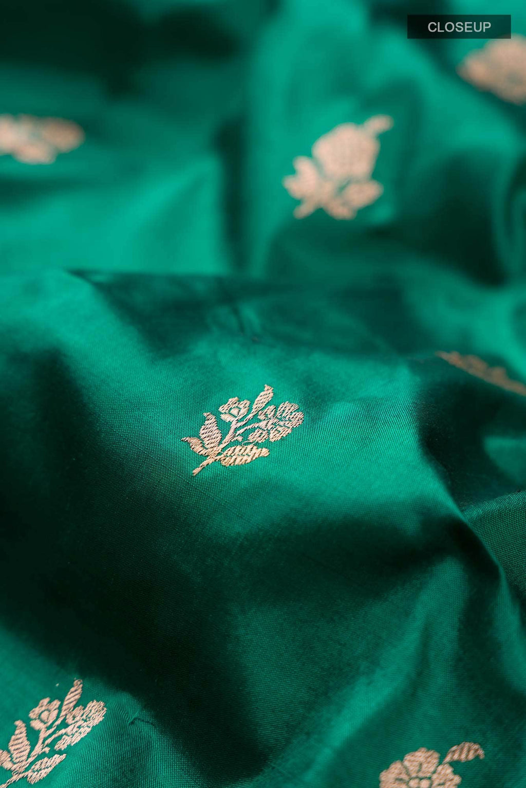 Green Banarasi Katan Silk Saree
