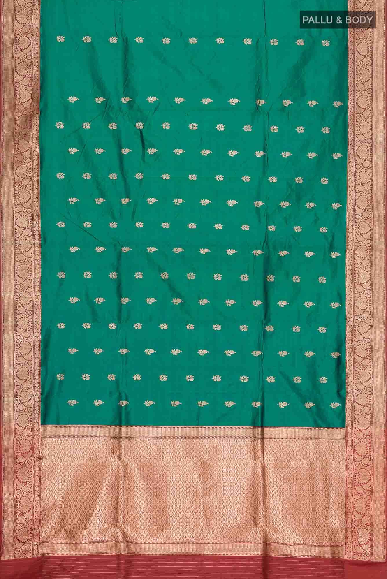 Green Banarasi Katan Silk Saree