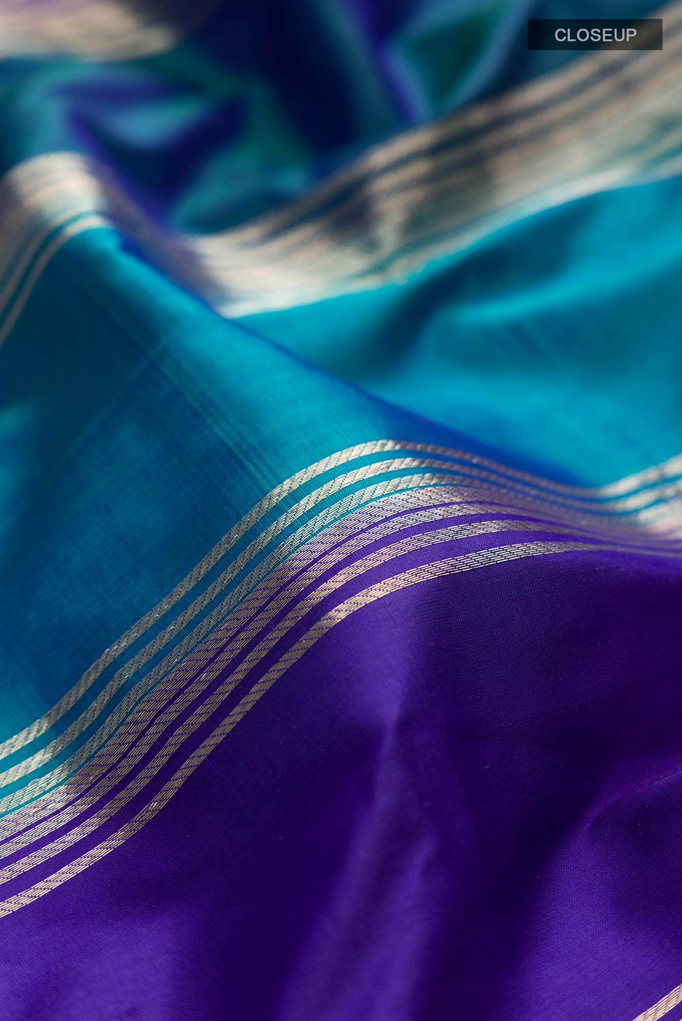 Blue Banarasi Katan Silk Saree