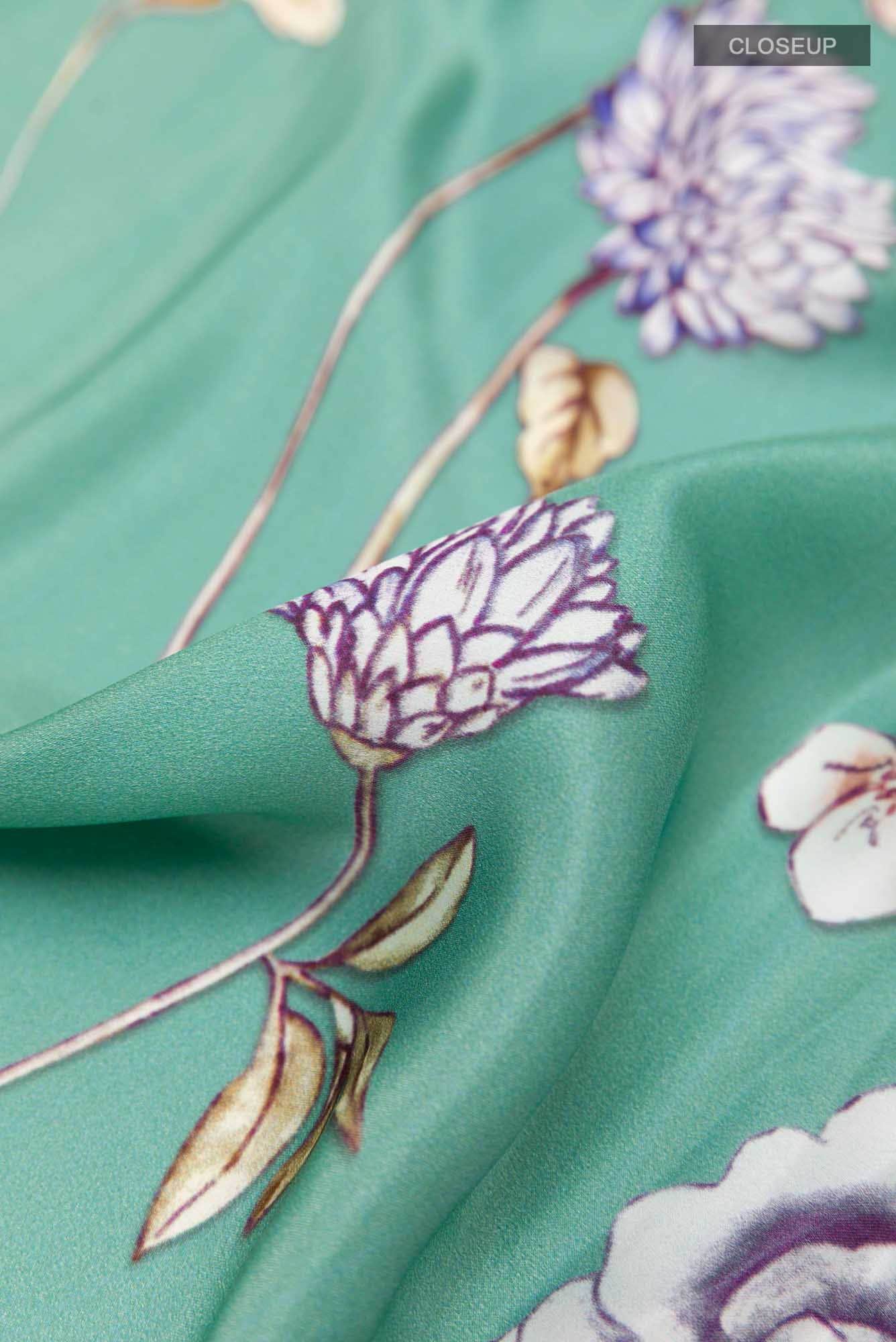 Blue Crepe Saree