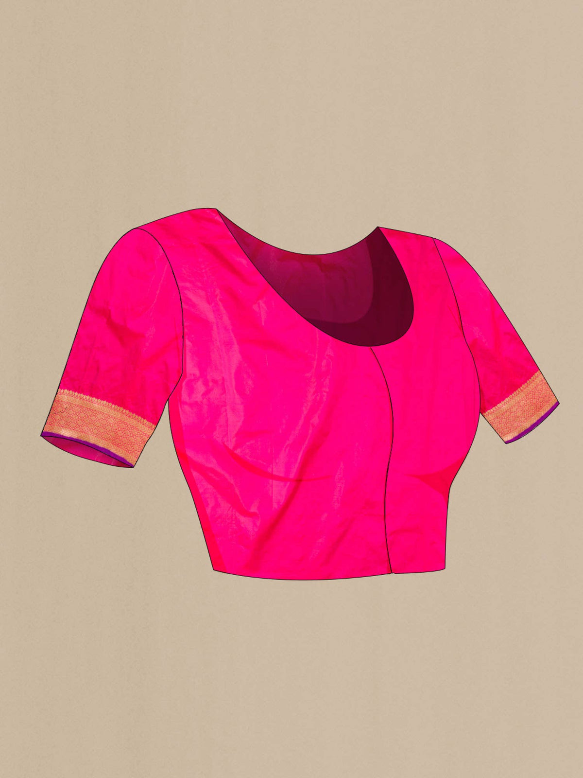 Pink Banarasi Silk Saree