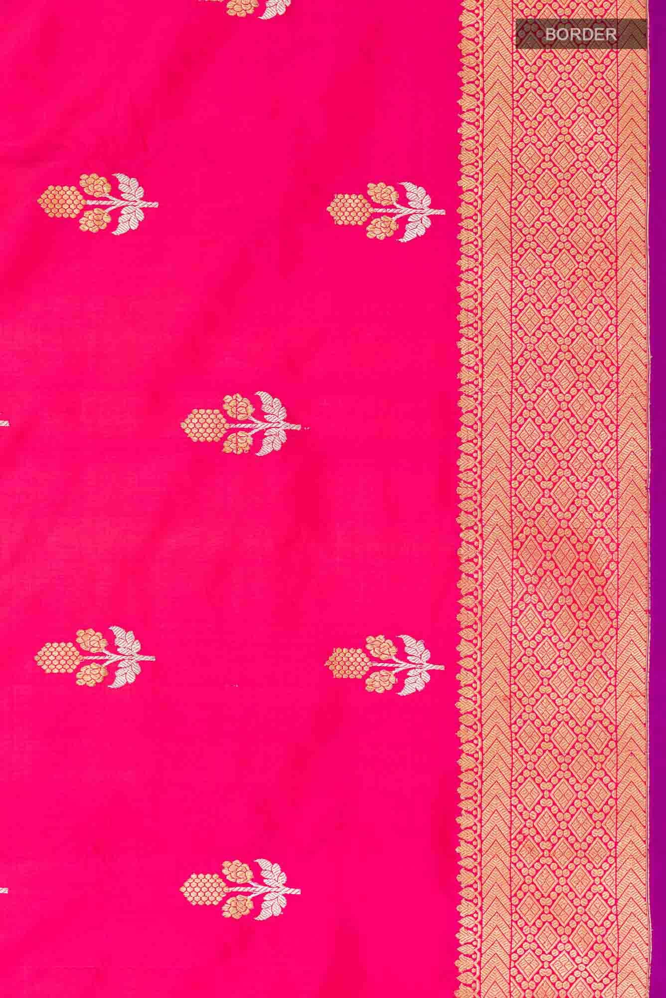 Pink Banarasi Silk Saree