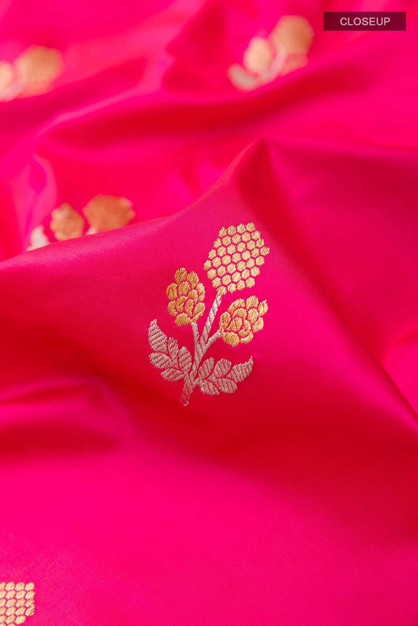 Pink Banarasi Silk Saree