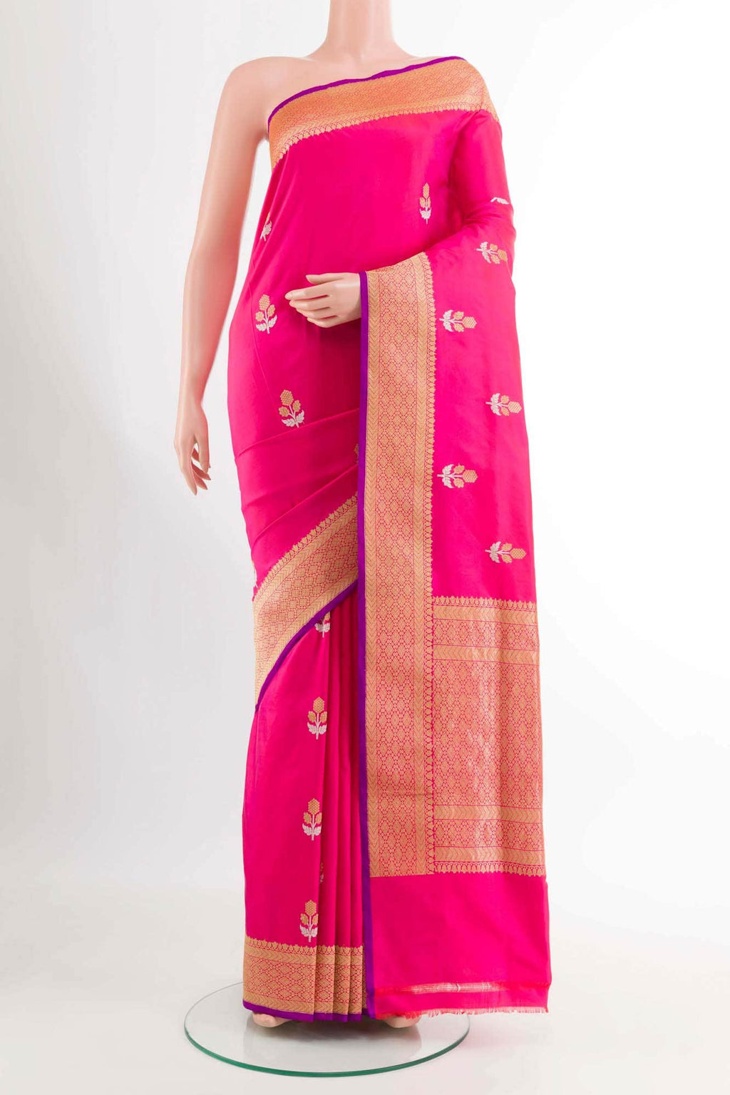 Pink Banarasi Silk Saree