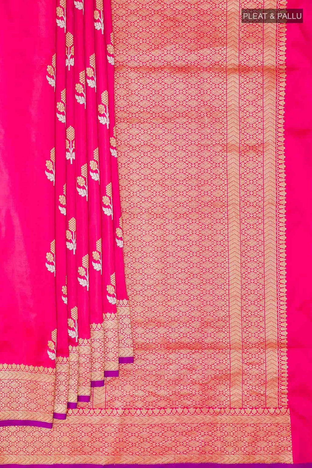 Pink Banarasi Silk Saree