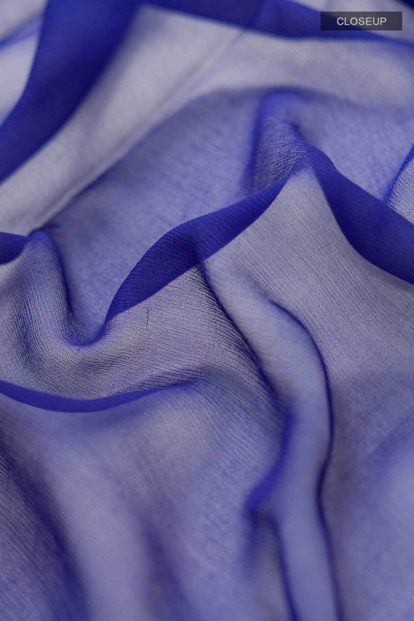 Blue Chiffon Saree