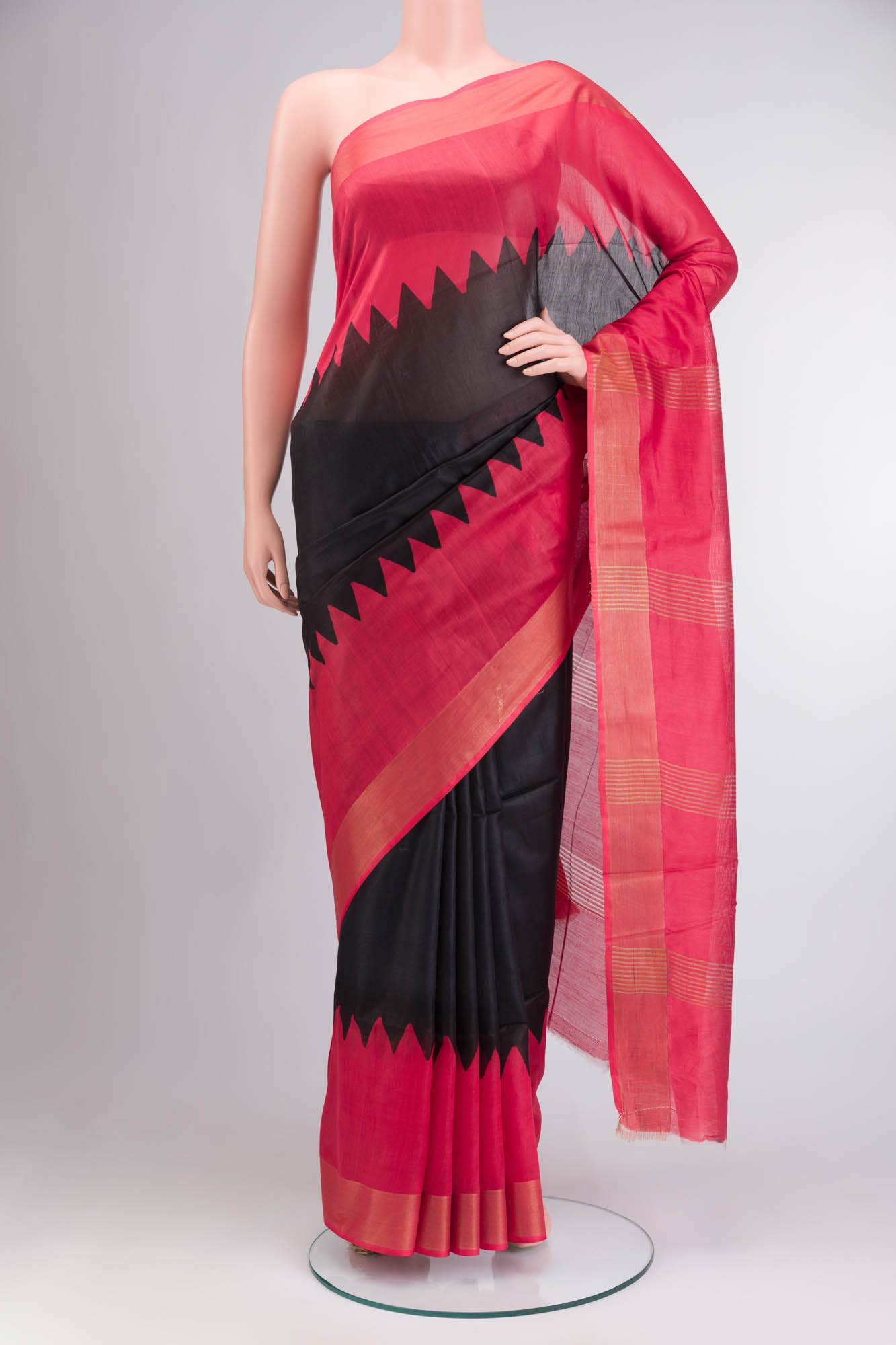 Black Silk Cotton Saree