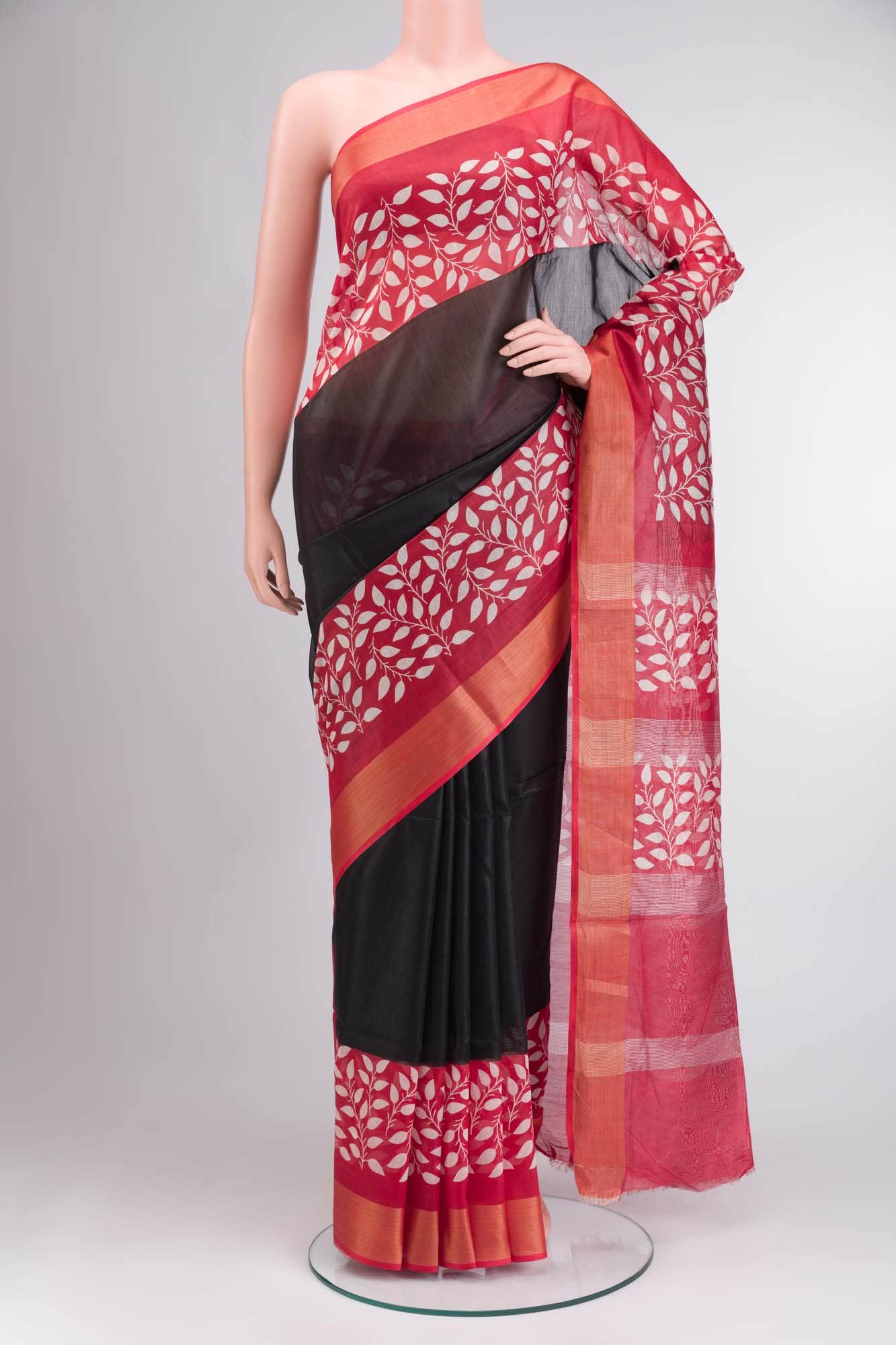 Black Silk Cotton Saree