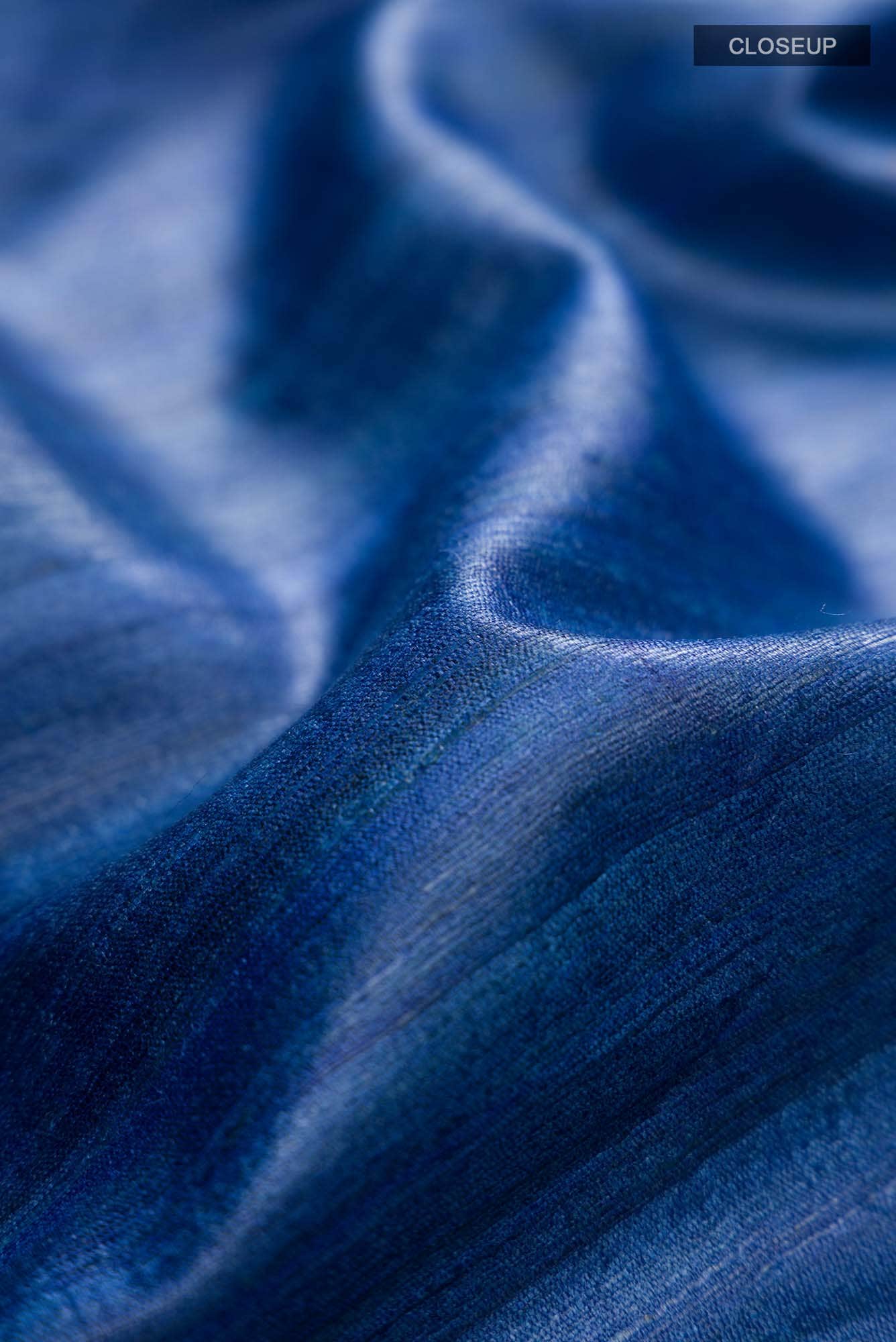 Blue Bhagalpuri Tussar Silk Saree