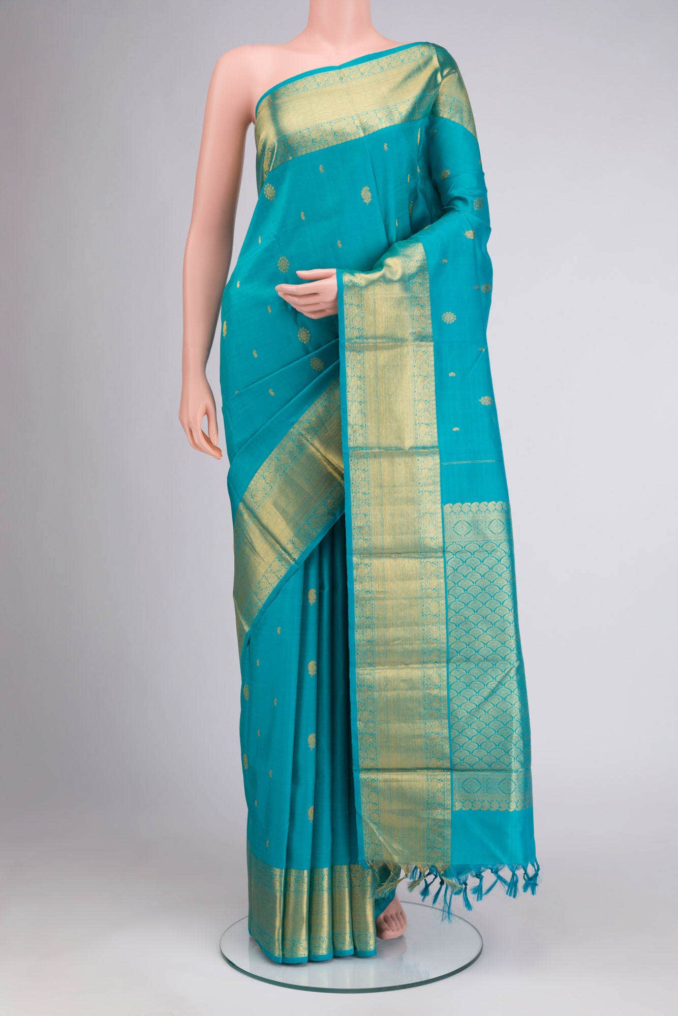 Blue Kanchipuram Silk Saree