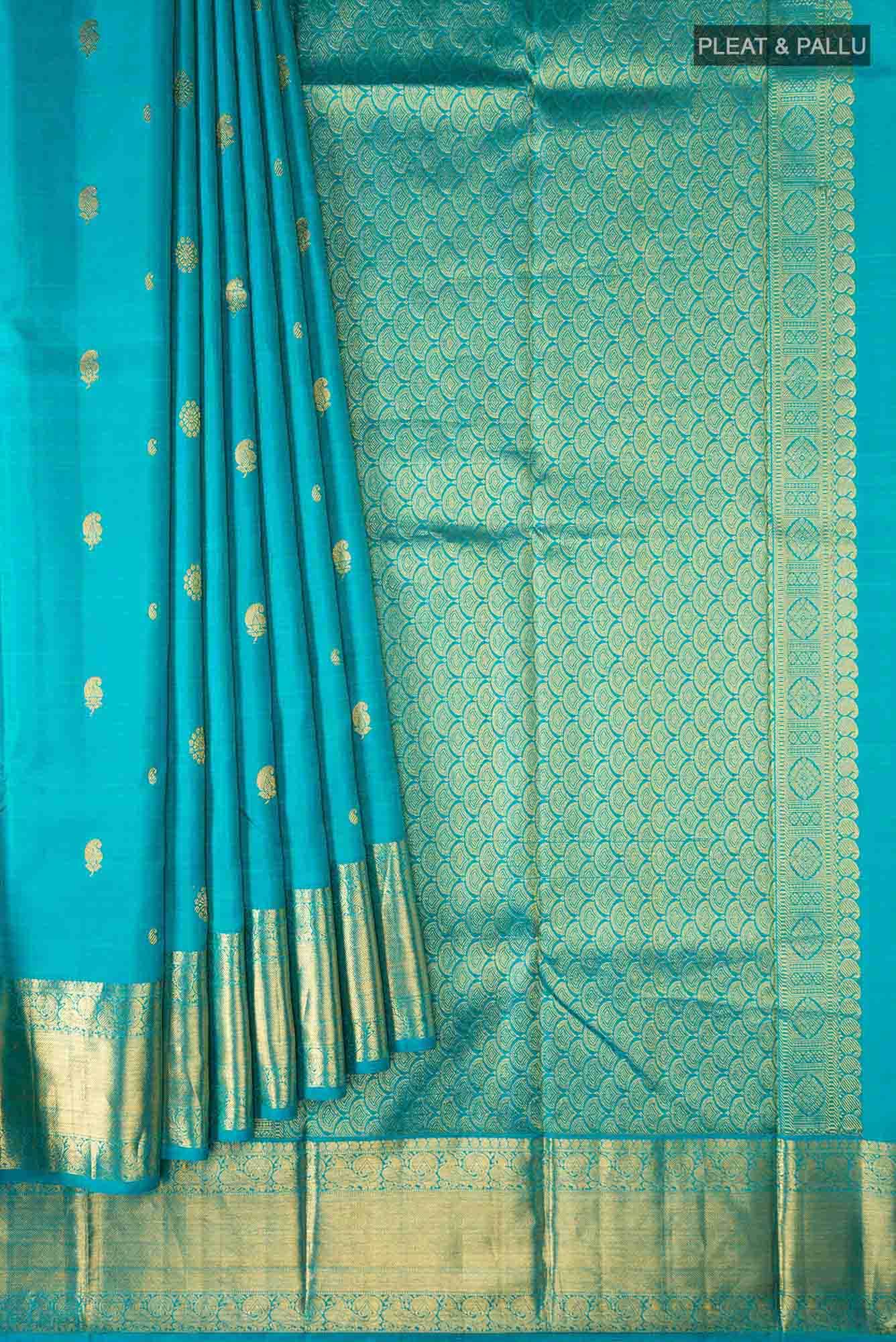 Blue Kanchipuram Silk Saree
