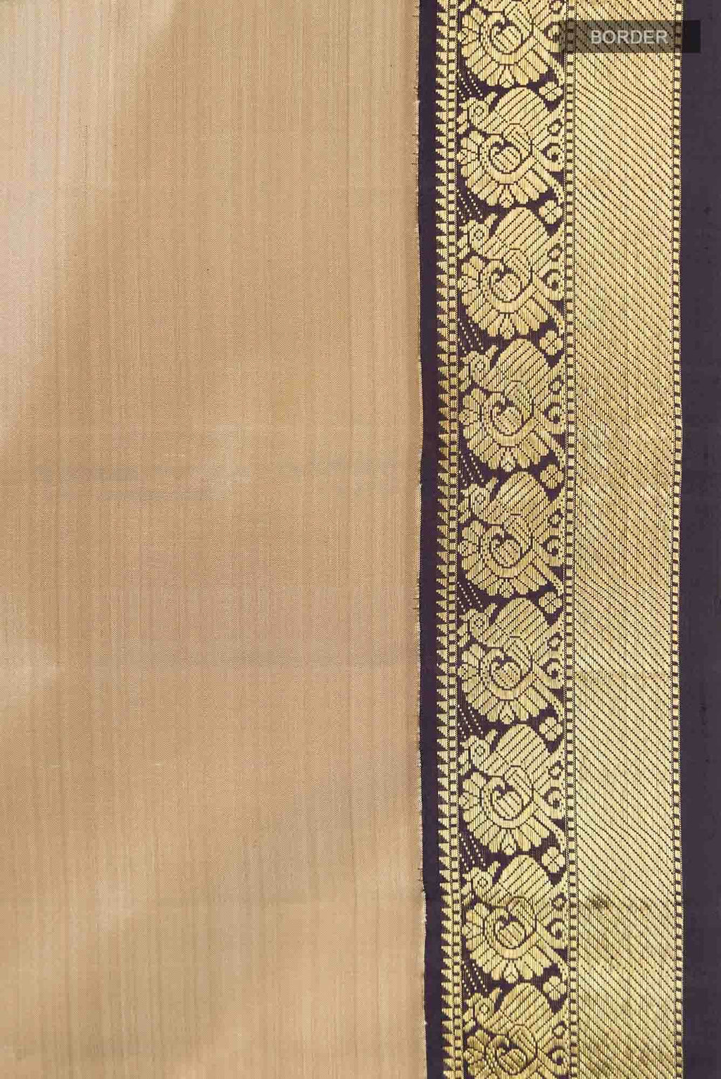 Beige Kanchipuram Silk Saree