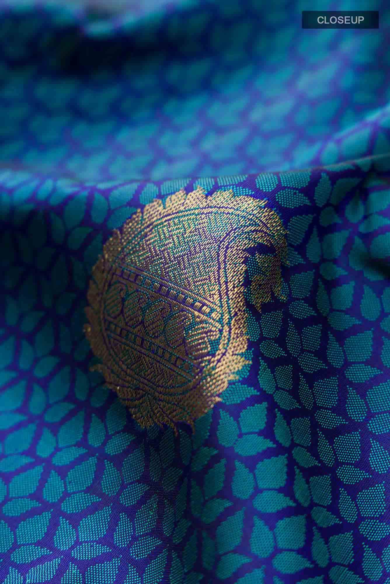 Blue Kanchipuram Silk Saree