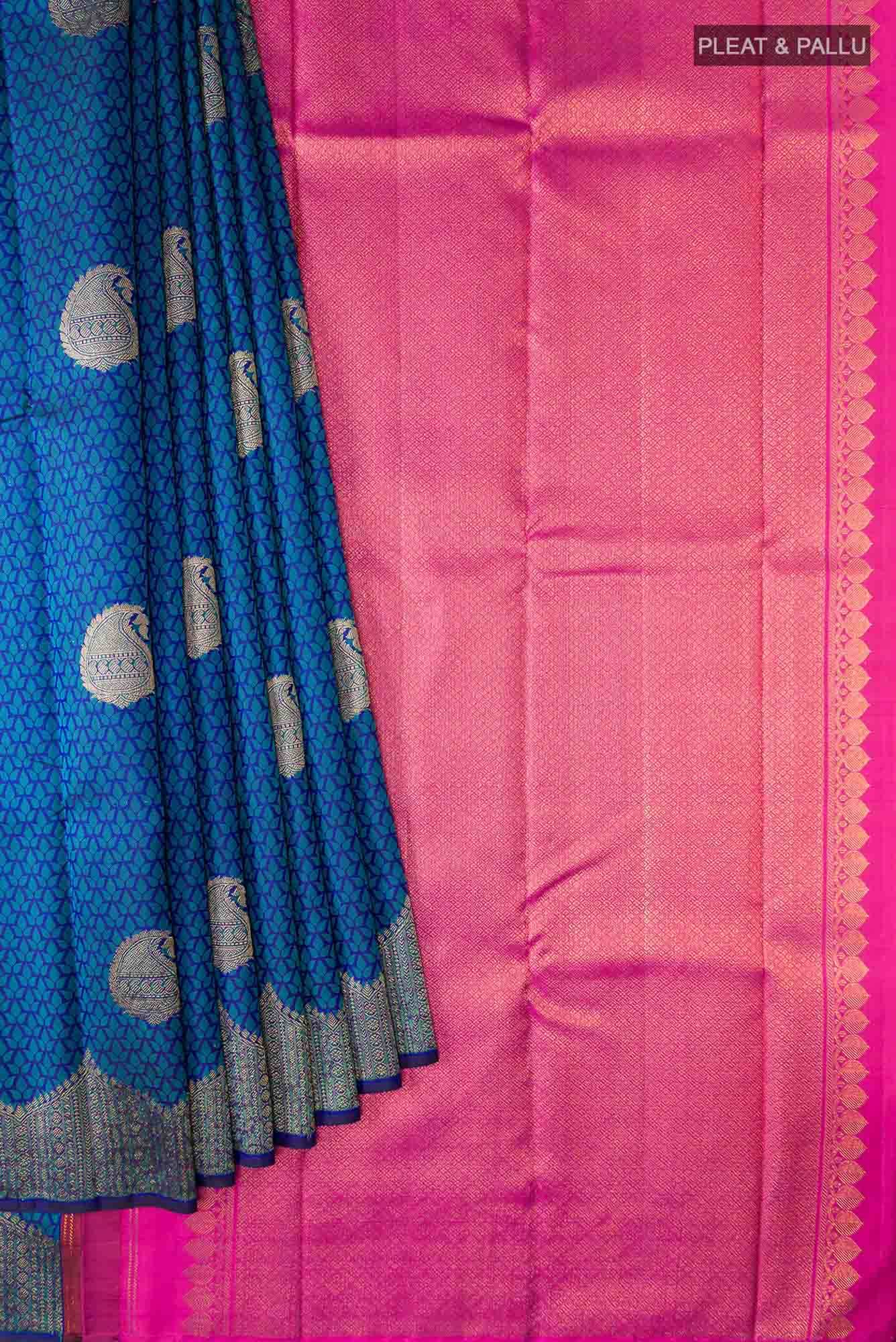 Blue Kanchipuram Silk Saree