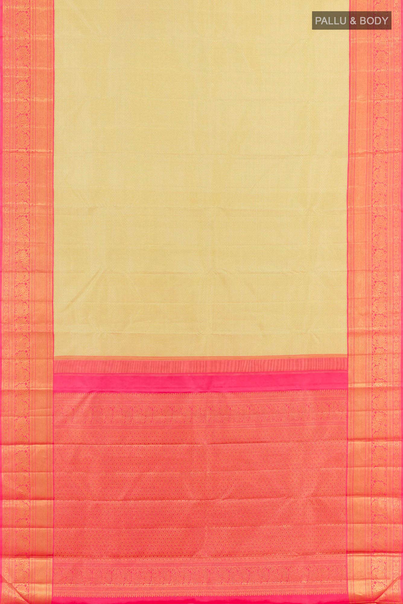 Golden Kanchipuram Silk Saree