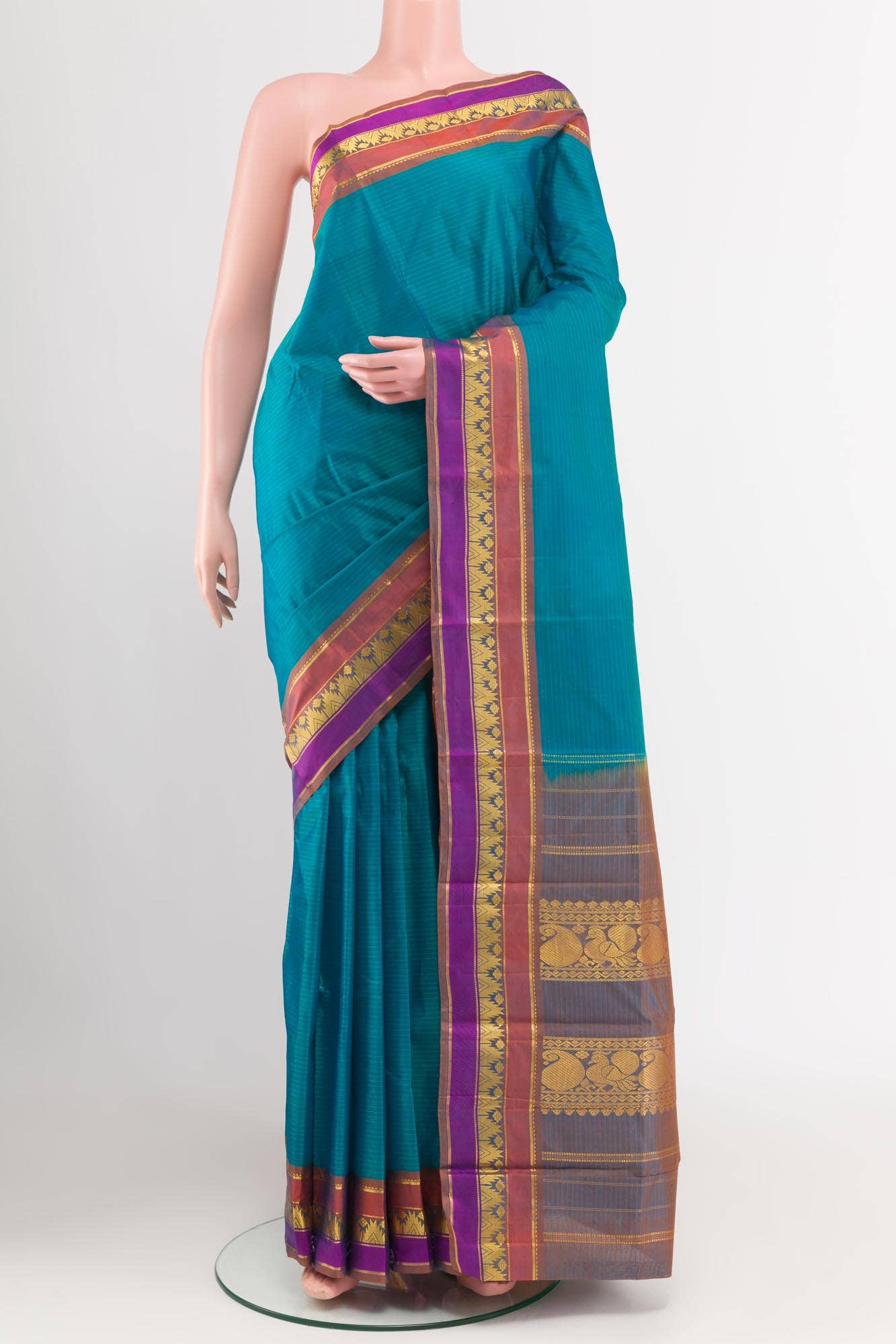 Blue Kanchipuram Silk Saree