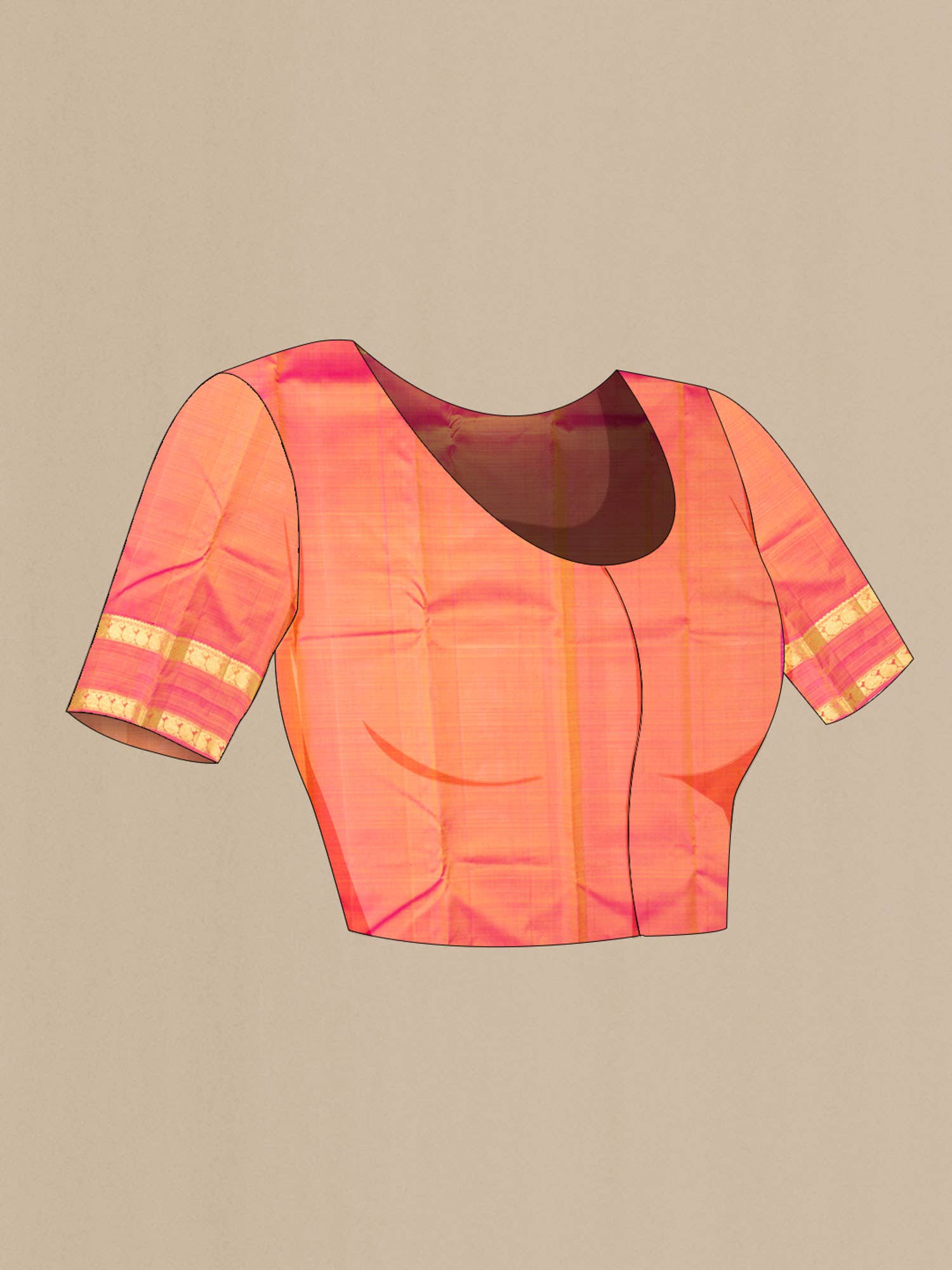 Mustard Kanchipuram Silk Saree