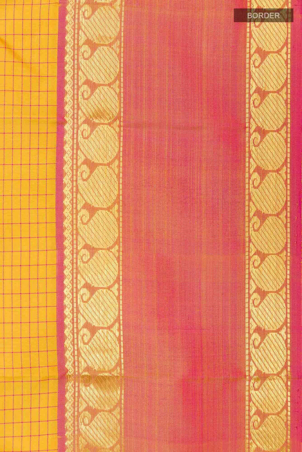 Mustard Kanchipuram Silk Saree
