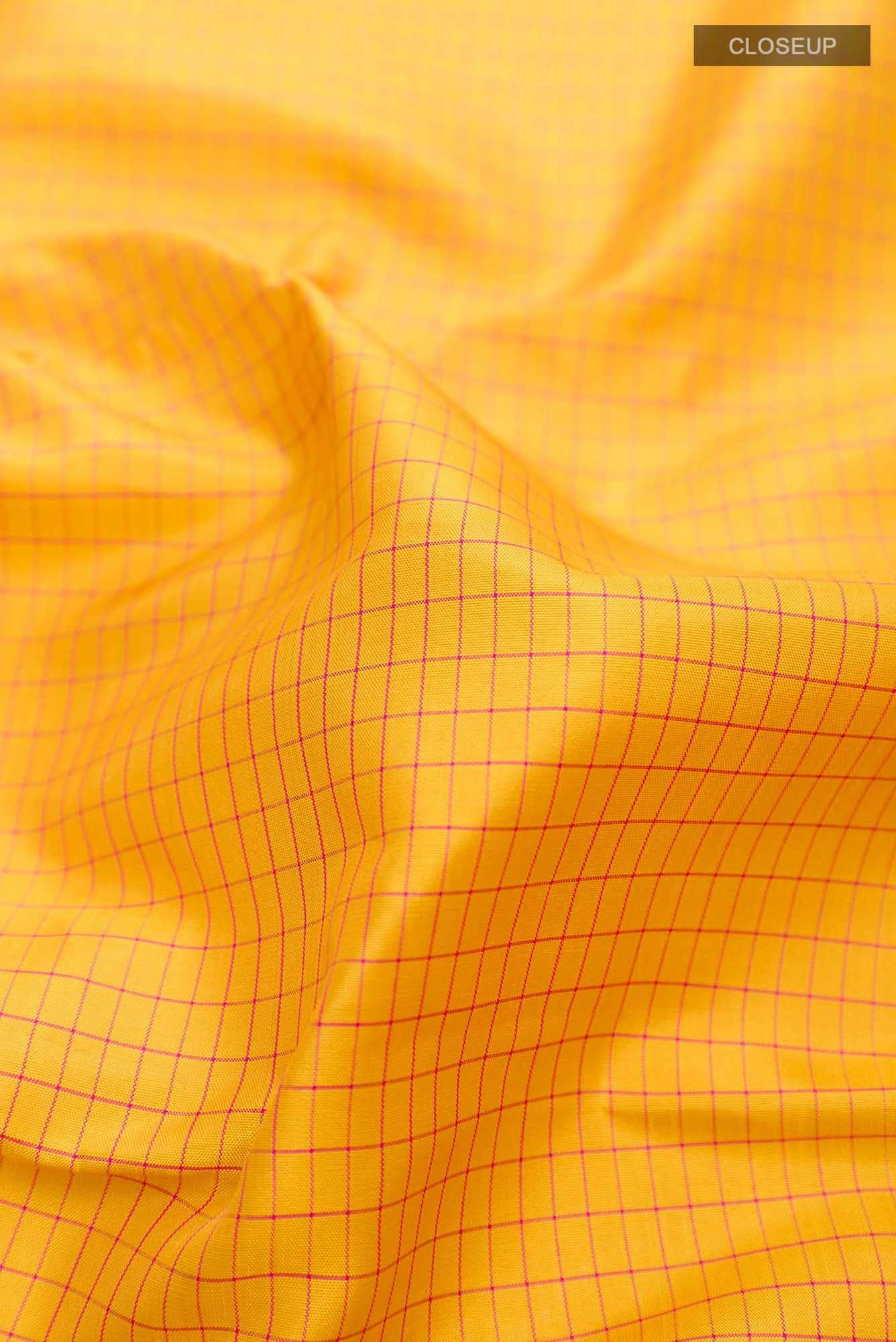 Mustard Kanchipuram Silk Saree