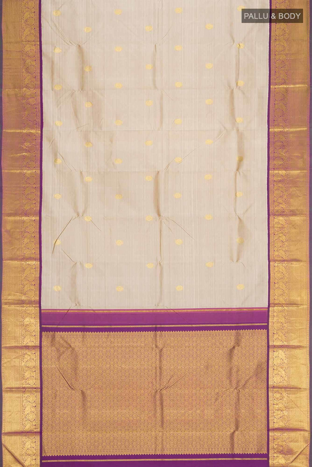 Beige Kanchipuram Tissue Silk Saree