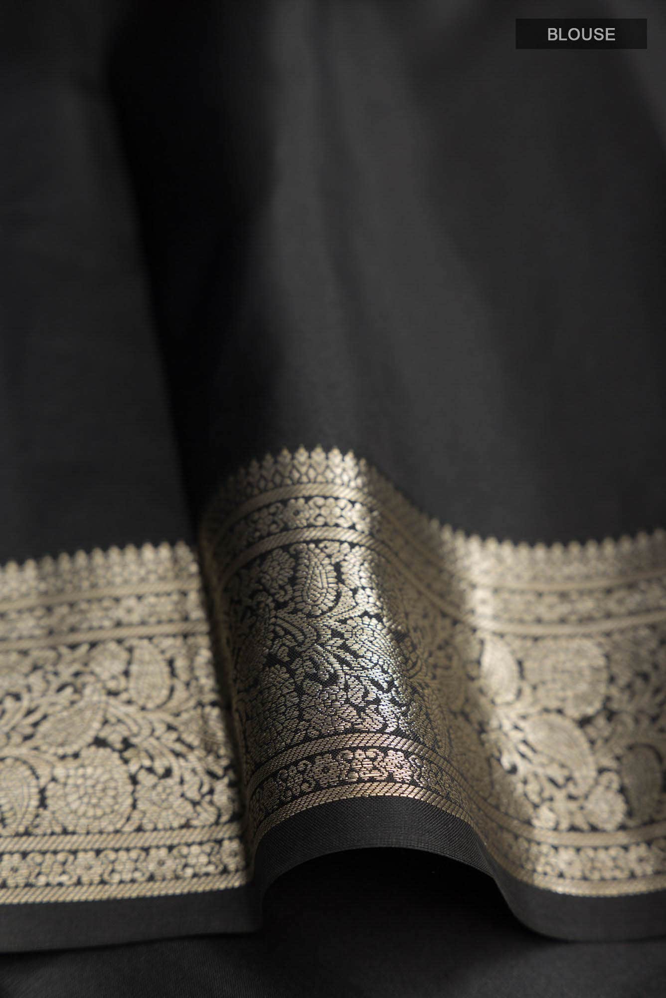 Black Kanchipuram Silk Saree