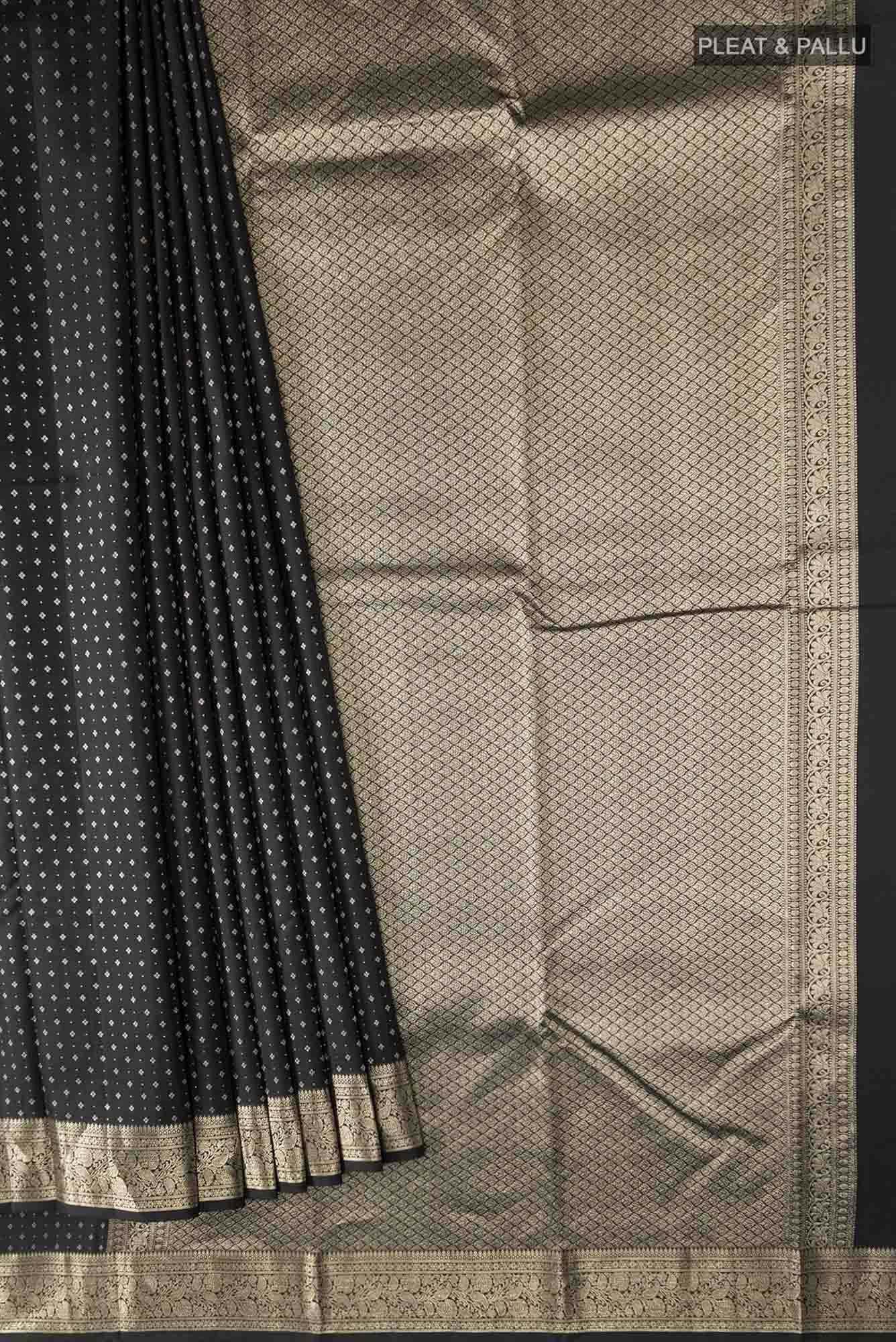 Black Kanchipuram Silk Saree