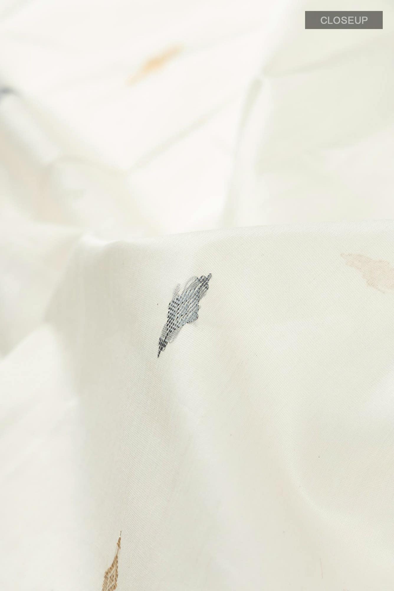 White Chanderi Silk Cotton Saree