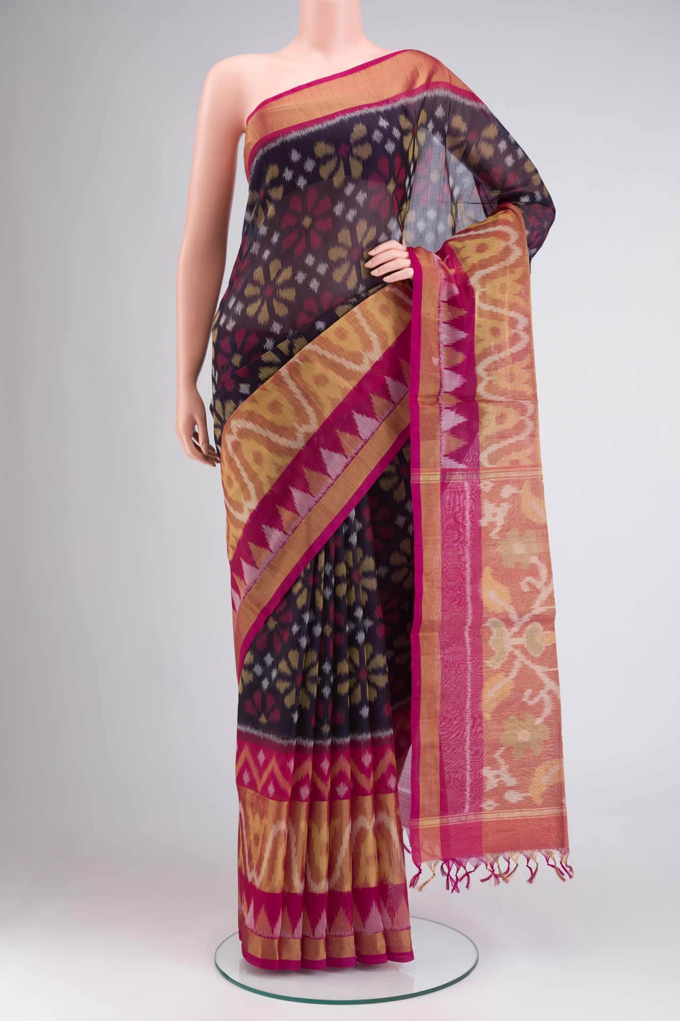 Black Silk Cotton Saree