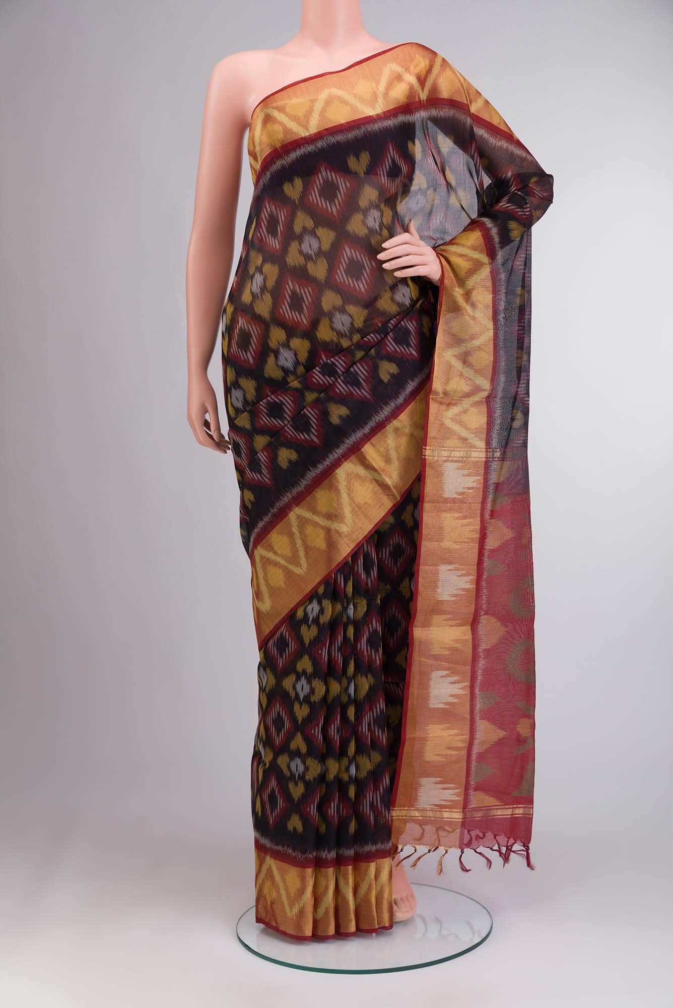 Black Silk Cotton Saree