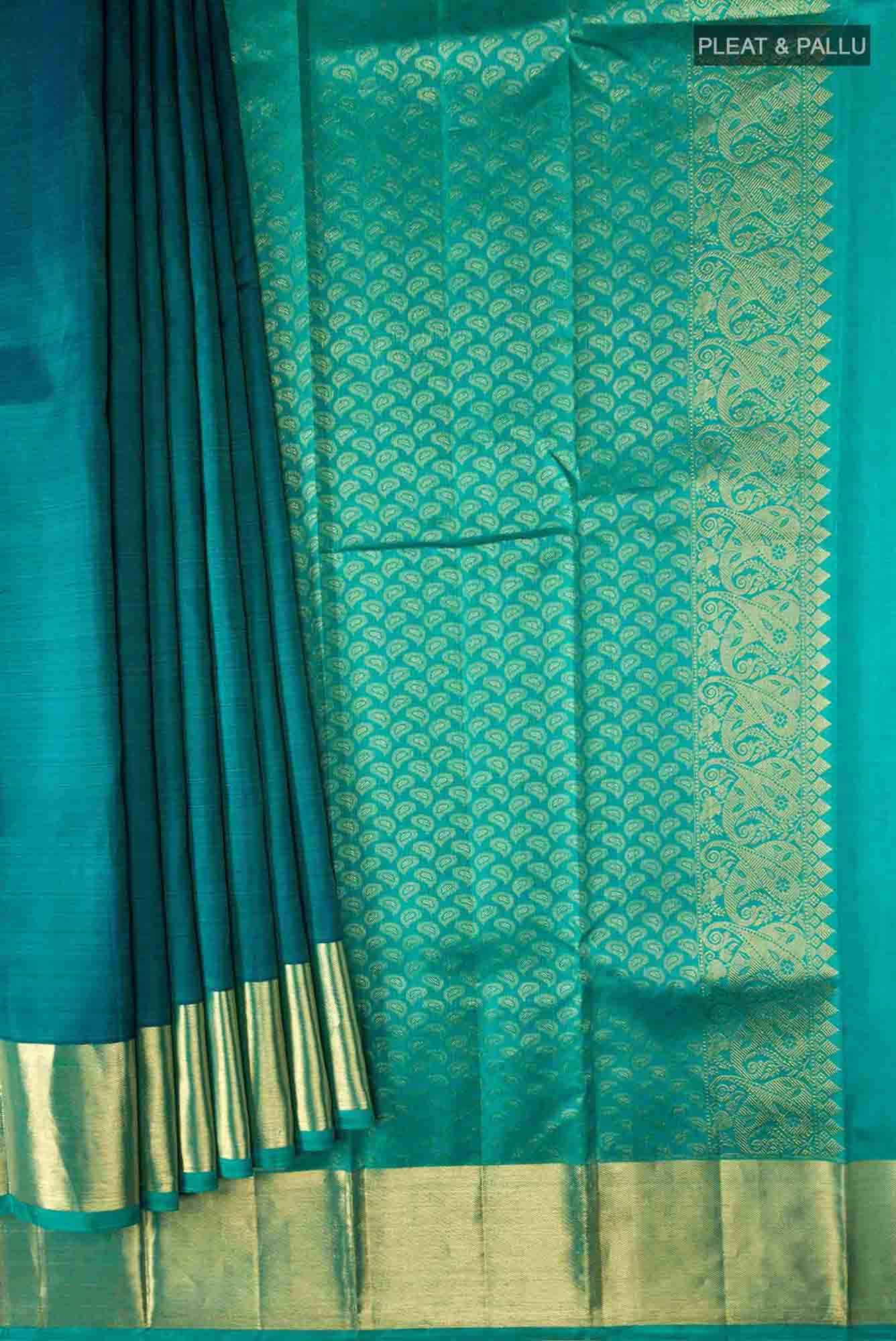 Blue Kanchipuram Silk Saree