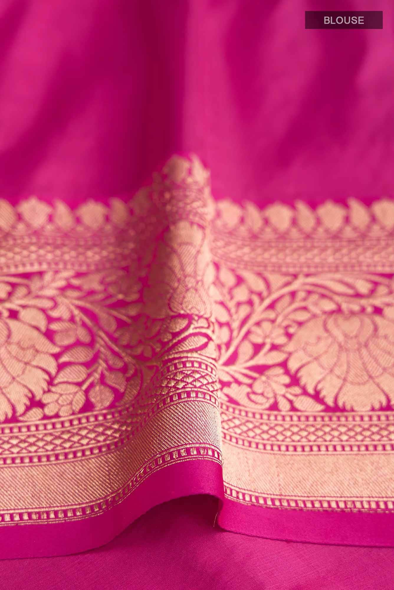 Blue Banarasi Katan Silk Saree