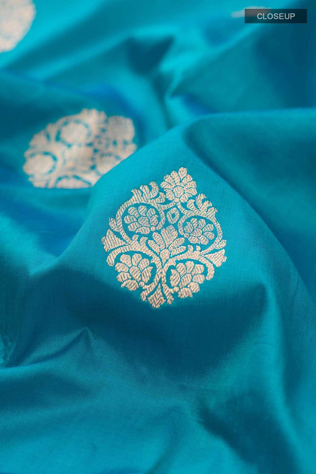 Blue Banarasi Katan Silk Saree