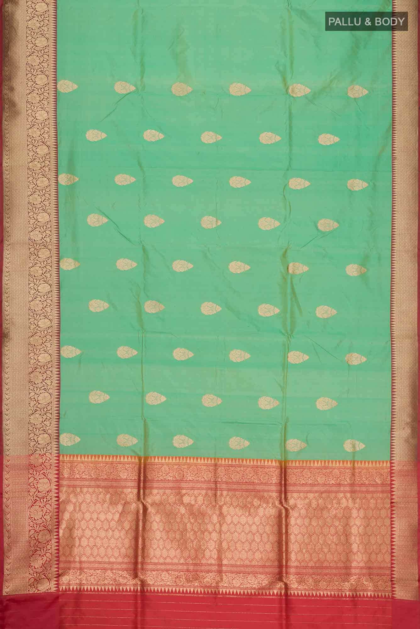 Green Banarasi Katan Silk Saree