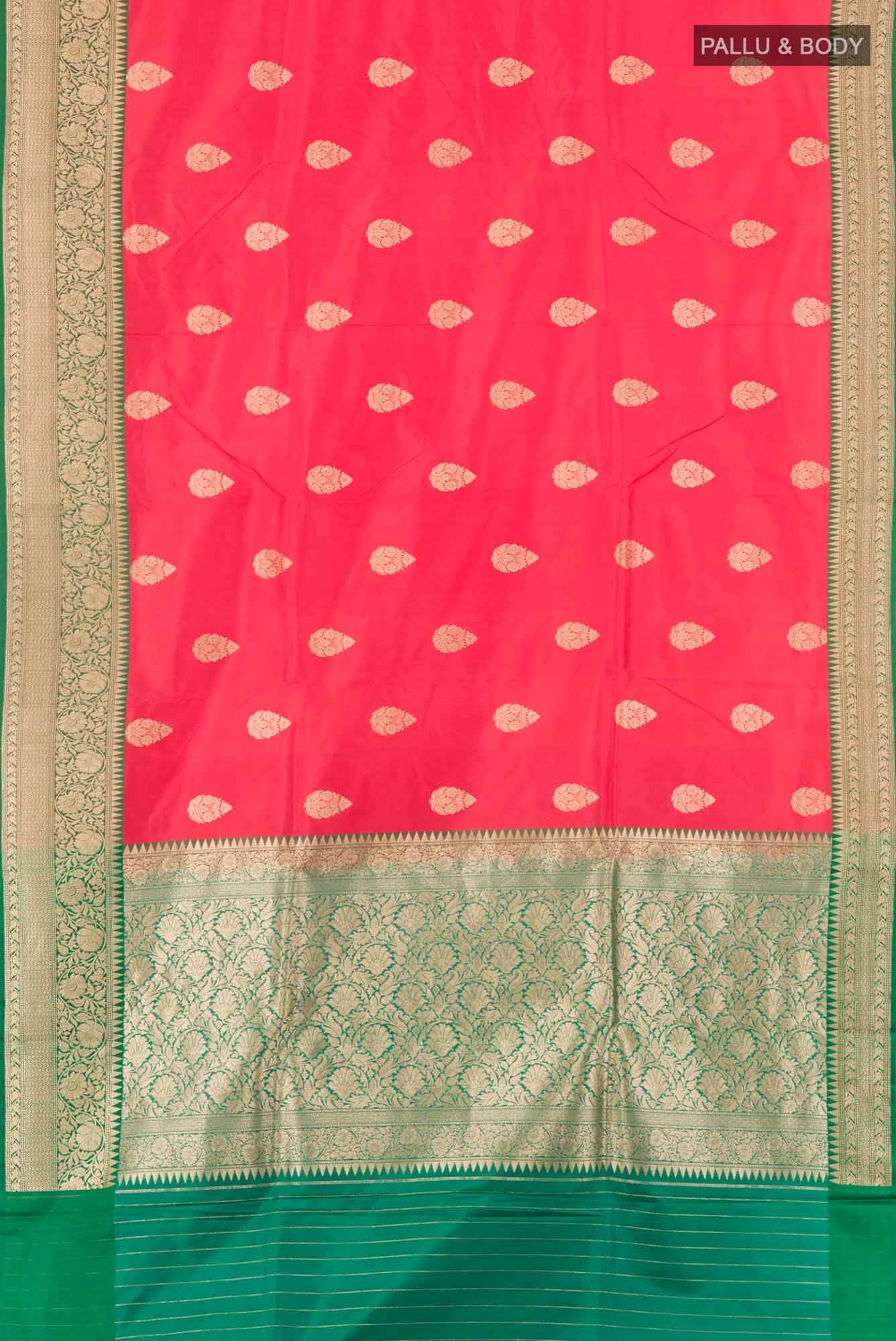 Red Banarasi Katan Silk Saree