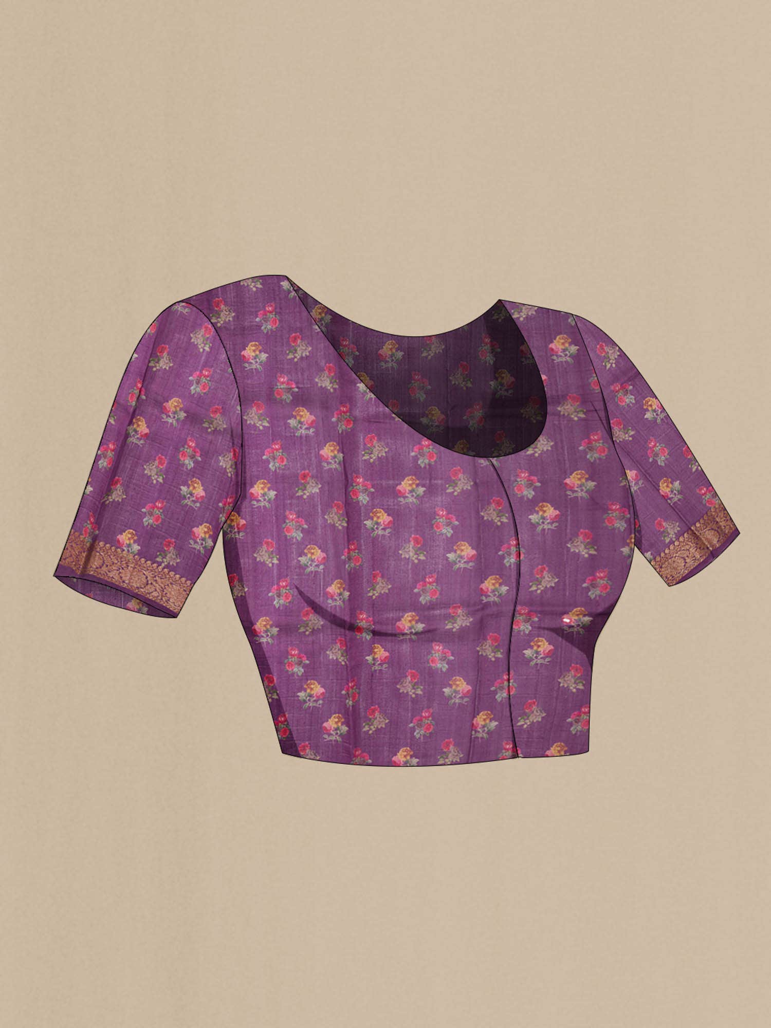 Purple Tussar Saree