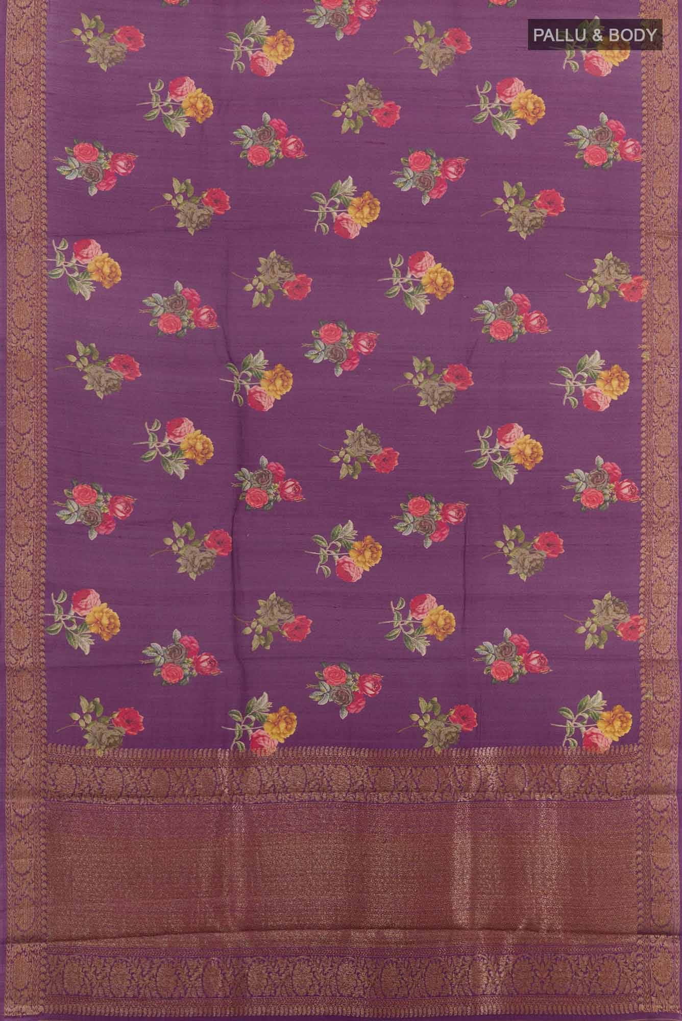 Purple Tussar Saree