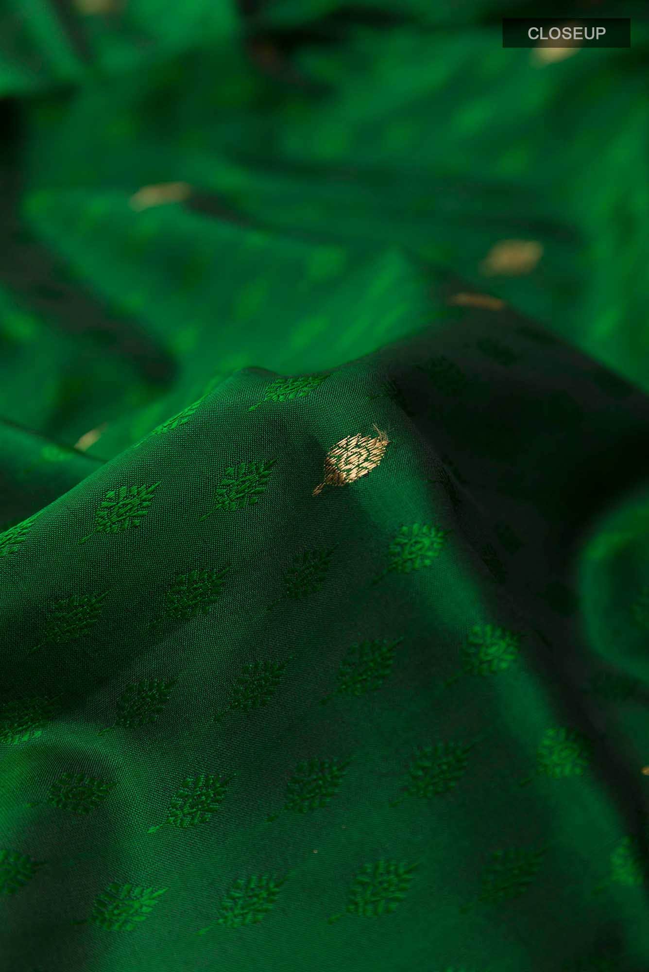 Bottle Green Soft Silk Saree