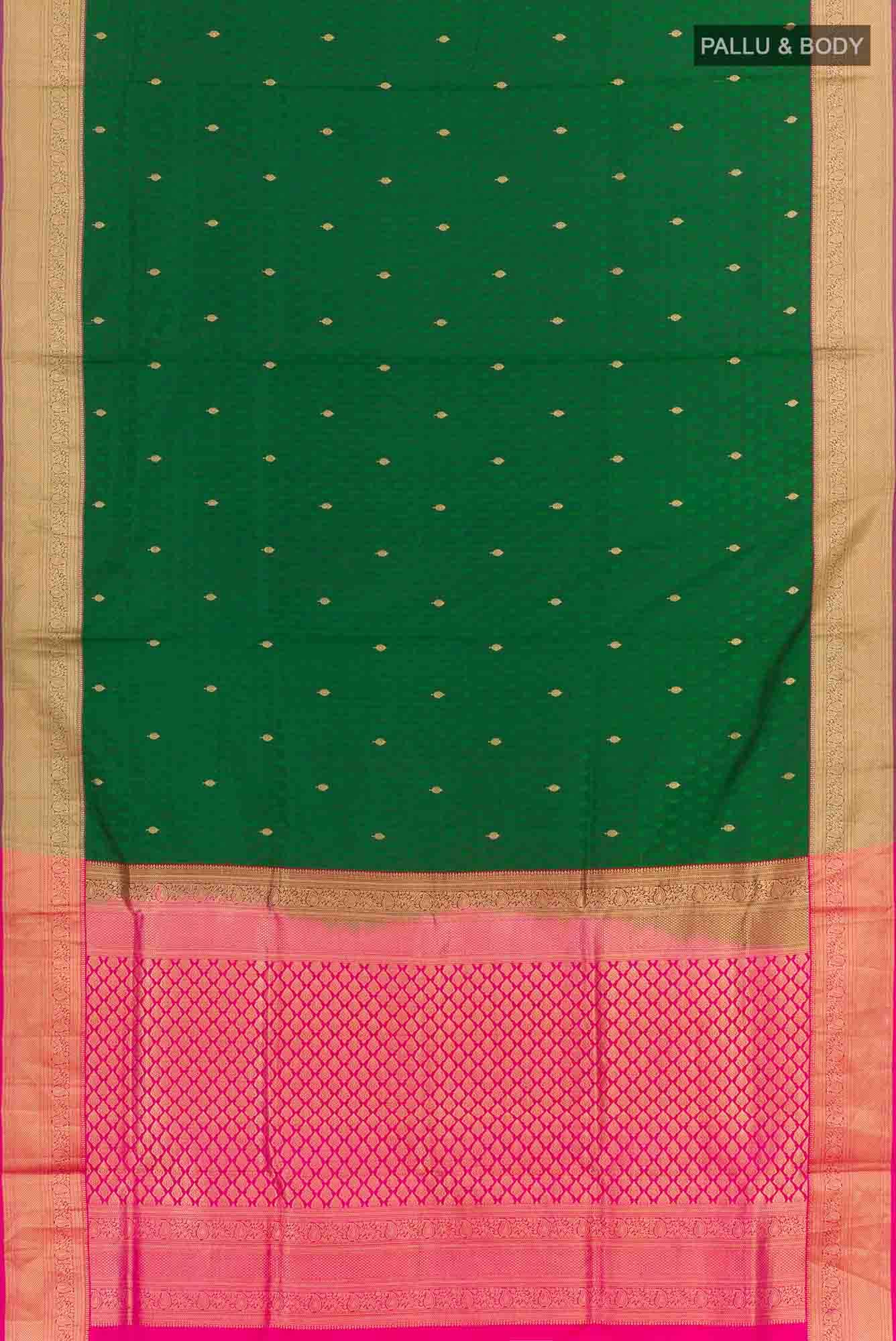 Bottle Green Soft Silk Saree